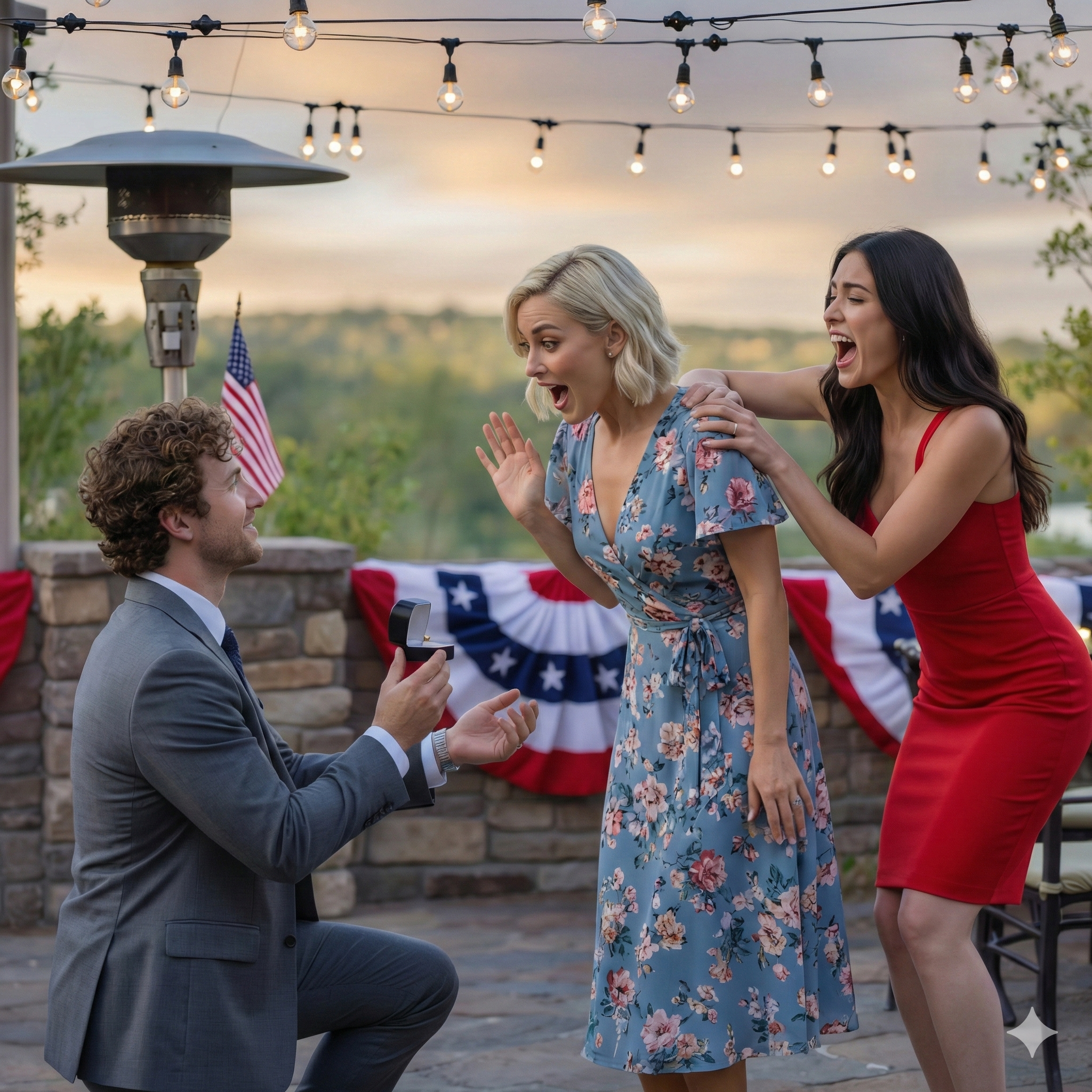 At my proposal, my fiancé’s “best friend” burst into the garden, grabbed my ponytail, and declared the ring “invalid” until she approved—then she kept showing up to every date, every Sunday breakfast, and even our anniversary doorstep with a gift labeled only for him. I thought marriage would end the drama… until my husband finally opened her scrapbook and saw what she’d been doing for 15 years.