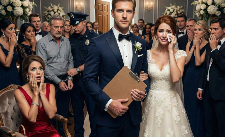 My sister ruined my wedding to mock my husband because he was a waiter, but she had no idea that he secretly owned the entire venue and held evidence of her husband’s crimes – evidence that would send them both to jail and ruin her life forever!