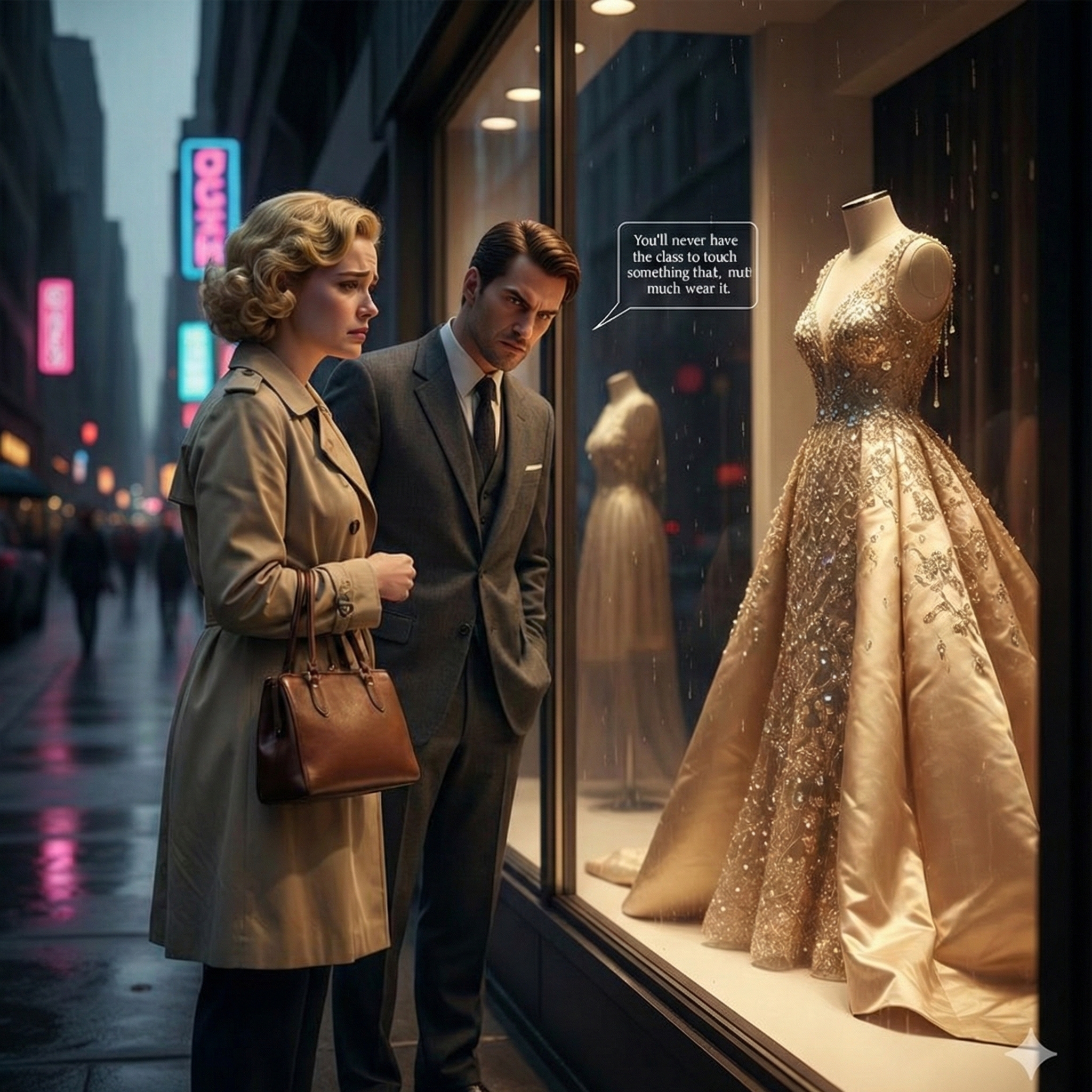 Mariana bent down to pick up the bills