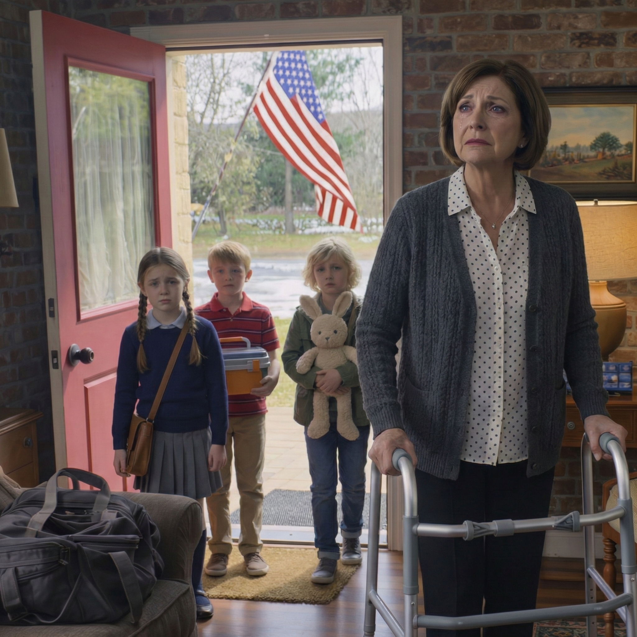 One week after my hip surgery, my daughter-in-law called and said, “You’re home anyway,” then dropped three kids and two overstuffed bags on my couch and vanished. By bedtime I’d noticed the tight belts, the quiet flinches, and how a twelve-year-old ran breakfast like a job. So I made soup, locked the door, and started writing everything down—because when Sunday came, I wasn’t going to smile and pretend again.