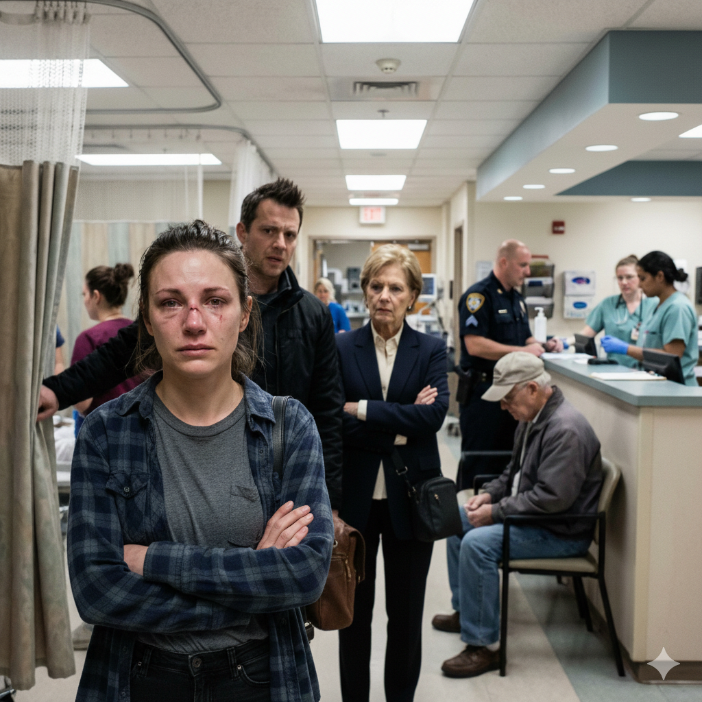 My husband shoved me against the refrigerator, then kicked me so hard with his knee that my nose broke. I was bleeding, trembling, and reached for my phone—until my mother-in-law snatched it away. “Just a small scratch,” she snapped. And my father-in-law? “Drama queen,” he muttered. They had no idea what I was going to do next.