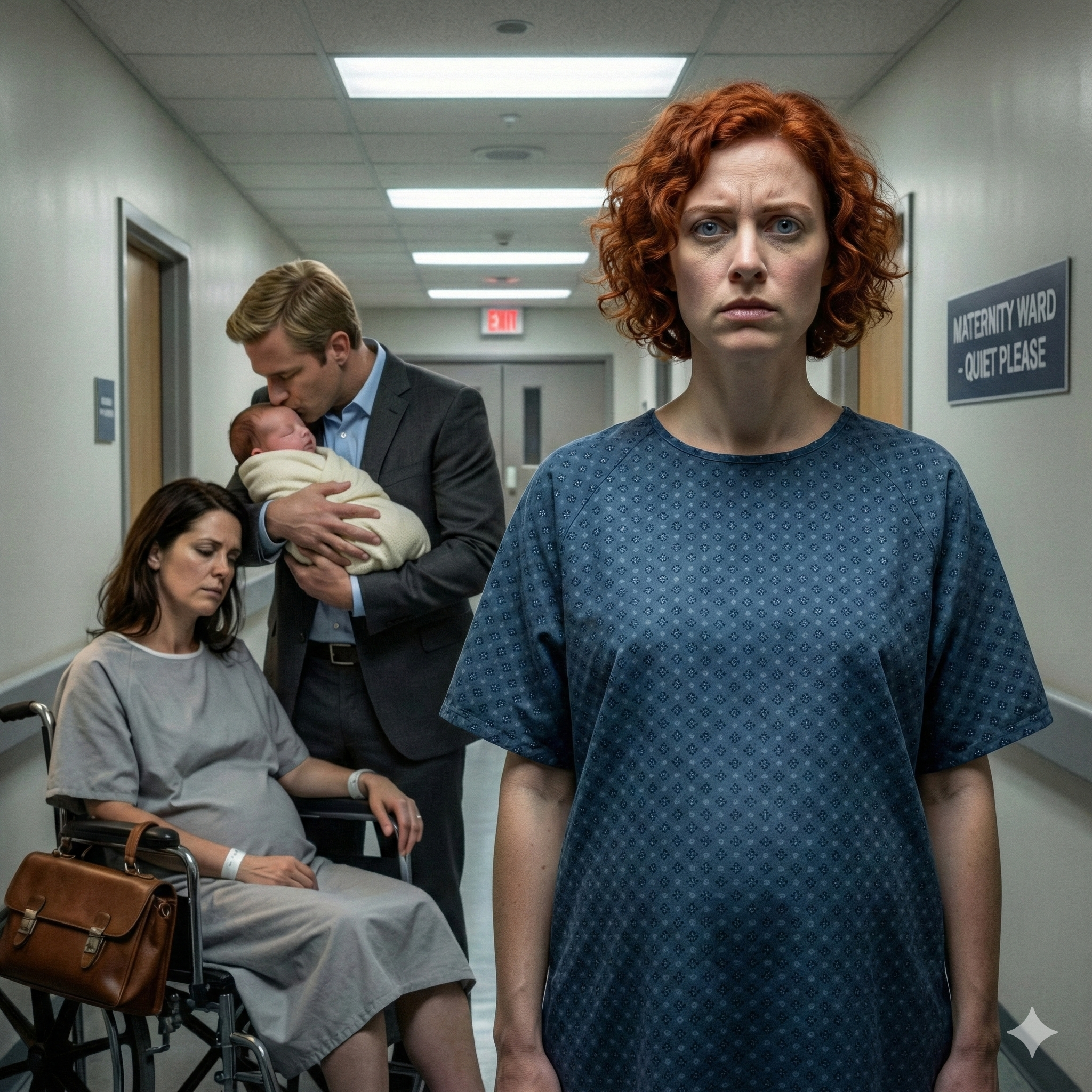 My husband kissed my forehead and said, “France. Just a short business trip.” Hours later, as I stepped out of the operating room, my heart stopped. There he was—cradling a newborn, whispering to the woman I’d never met. His lover. I didn’t scream. I didn’t cry. I quietly pulled out my phone and transferred everything we owned. He thought he had two lives—until I erased one.