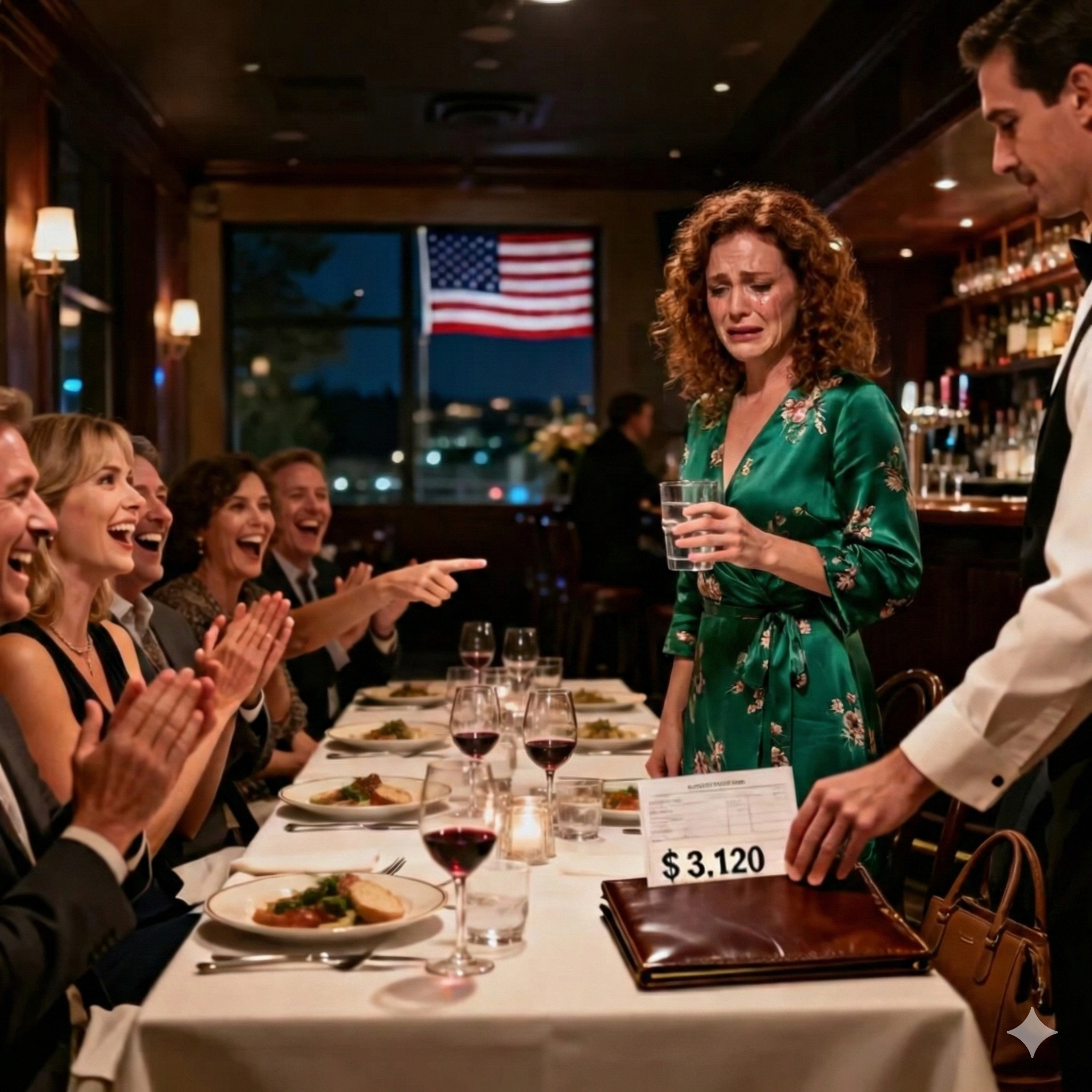 AT THE RESTAURANT, MY SISTER ANNOUNCED TO EVERYONE, ‘CAROL, GO FIND ANOTHER SPOT. THIS ONE’S FOR BLOOD FAMILY, NOT ADOPTED CHILDREN. THEY ALL LAUGHED AND NODDED. THEN THE WAITER PLACED A $3120 BILL IN FRONT OF ME FOR THEIR ENTIRE DINNER. I SMILED, TOOK A SIP, AND CALMLY PAID THE BILL. BUT THEN, SOMEONE TOUCHED MY ARM, ‘WAIT A SECOND, PLEASE.’