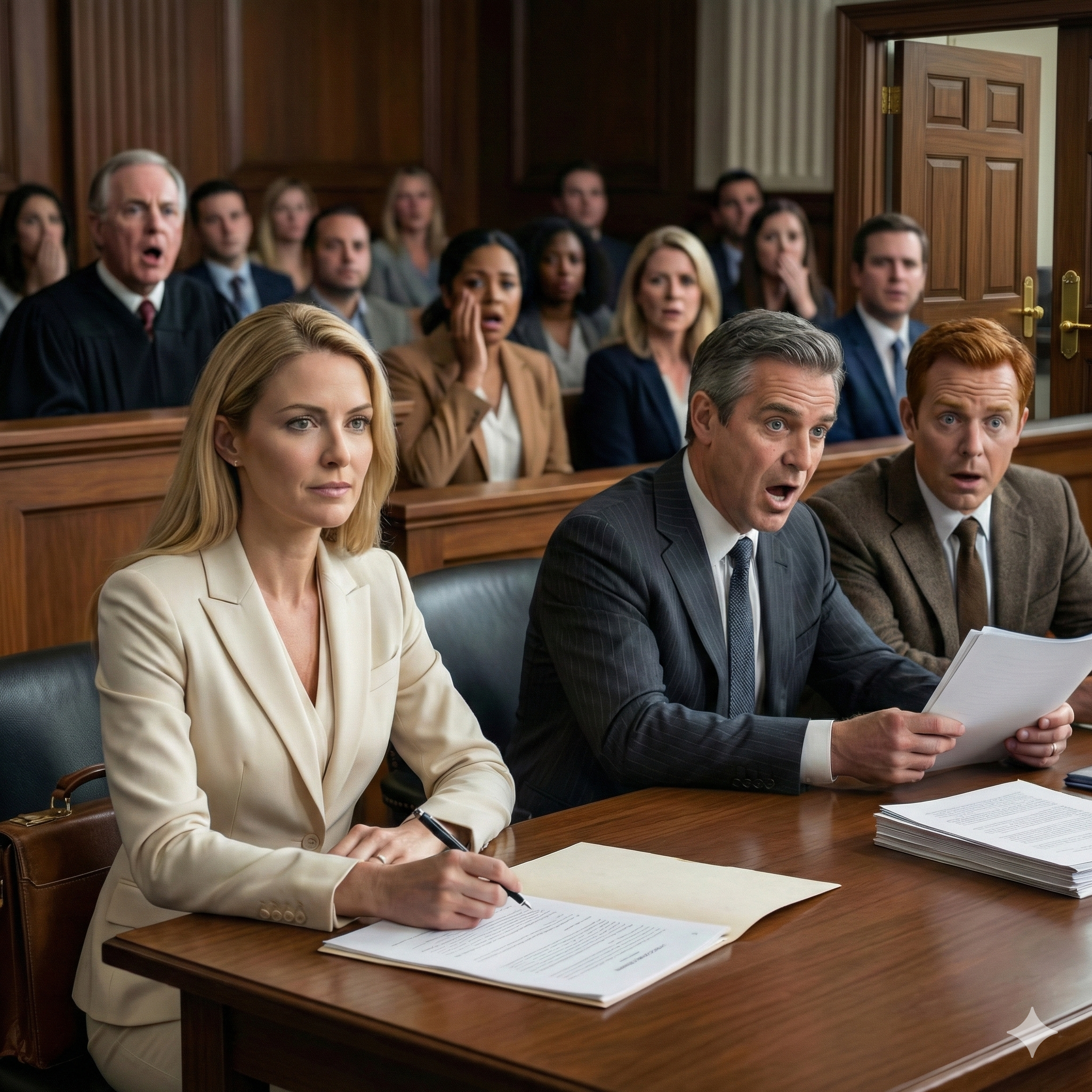 When my husband demanded a divorce, he sneered, “I want the house, the cars—everything except the boy.” My lawyer leaned close. “Fight this.” I met his eyes and whispered, “Give him all of it.” Gasps rippled through the courtroom as I signed every page. He smiled, certain he’d won… until his own lawyer suddenly froze mid-sentence, staring at the evidence I’d been waiting for.