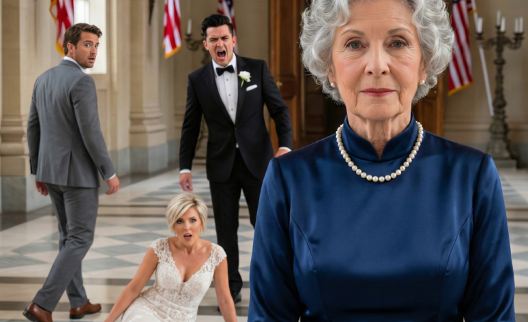 “What are you doing here? You were uninvited yesterday!” my son’s bride snapped—right in the middle of the wedding that I was paying for. I didn’t raise my voice. I just smiled and said, “I’m leaving. But before I go, meet my special guest… an old friend of yours.” The moment she realized who it was, her face turned pale—then she fainted.