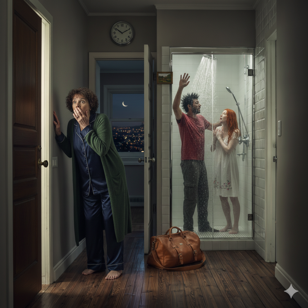 I’m 65 years old. I moved to the city to live with my son for my retirement, thinking it would finally be my time to rest. Instead, every night at exactly 3 a.m., he would take a shower. One night, my curiosity got the better of me and I peeked through the crack in the bathroom door — and what I saw under that running water terrified me so much that by noon the next day, I had already signed the papers to move into a nursing home and never sleep under his roof again