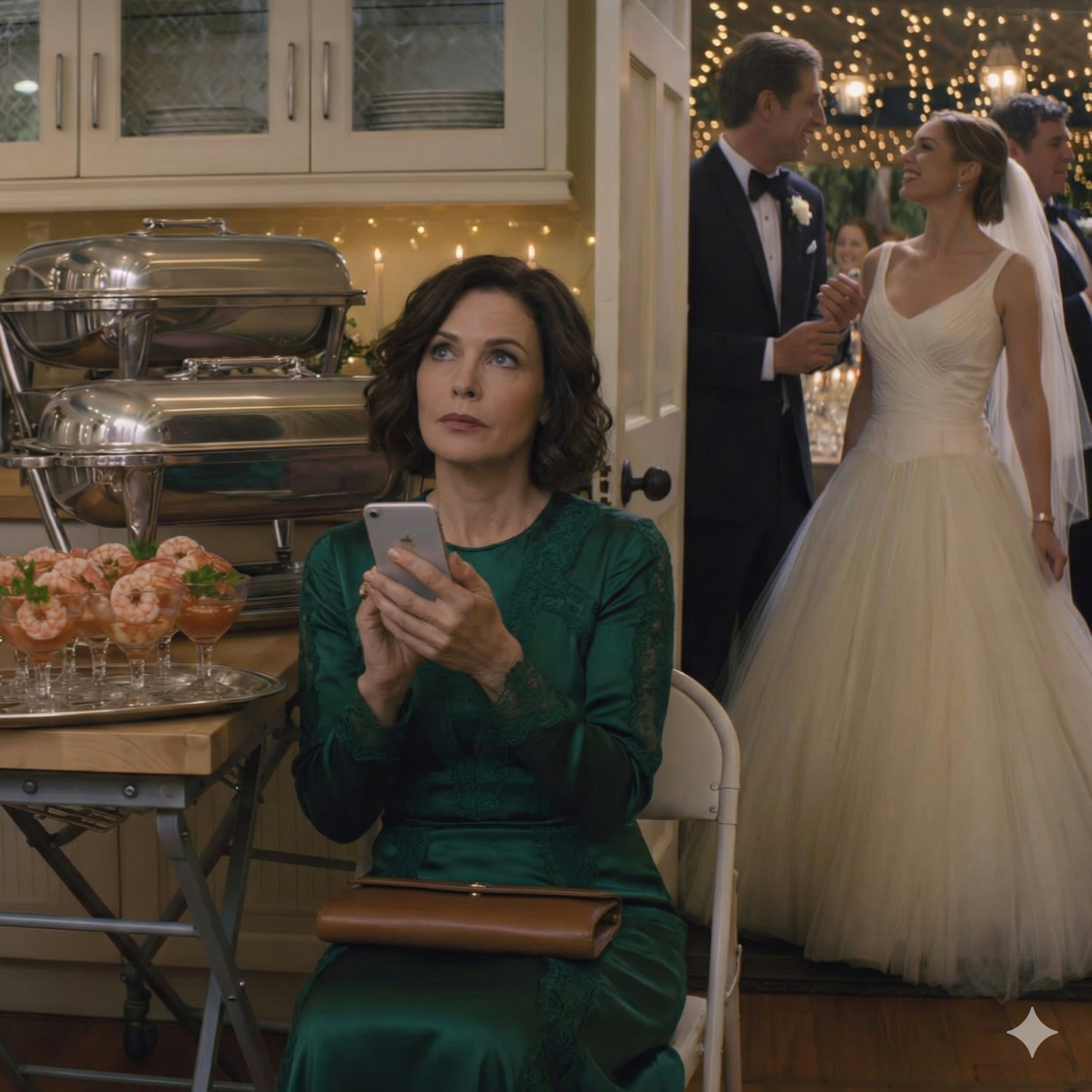 She sat me by the kitchen. That’s where I watched my son get married through a swinging door, behind a tray of shrimp cocktail I’d paid for, while the room I funded filled with laughter that never once turned in my direction.