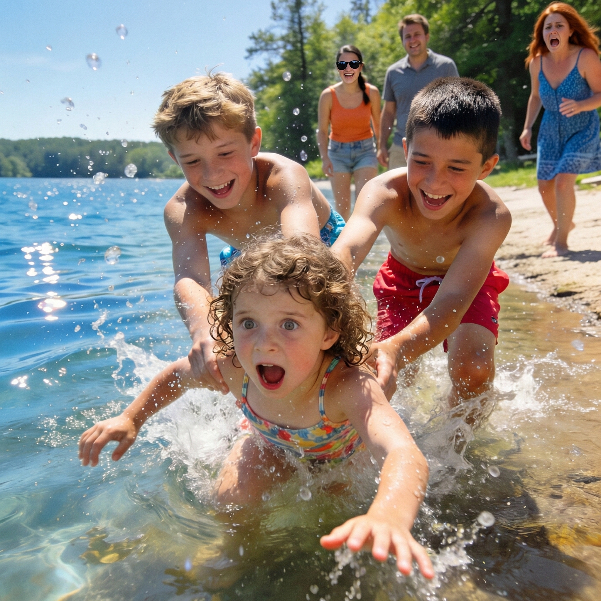 My Sister-in-law’s Kids Shoved My Daughter Into The Lake And Laughed As She Struggled To Breathe. While My Sister-in-law Smirkingly Said, “Don’t Worry, Kids Are Just Having Fun.” My Husband Added, “You Worry Too Much.” Mother-in-law Agreed. “Your Daughter Needs To Toughen Up.” Everyone Was Watching It Silently. I Didn’t Argue, Just…