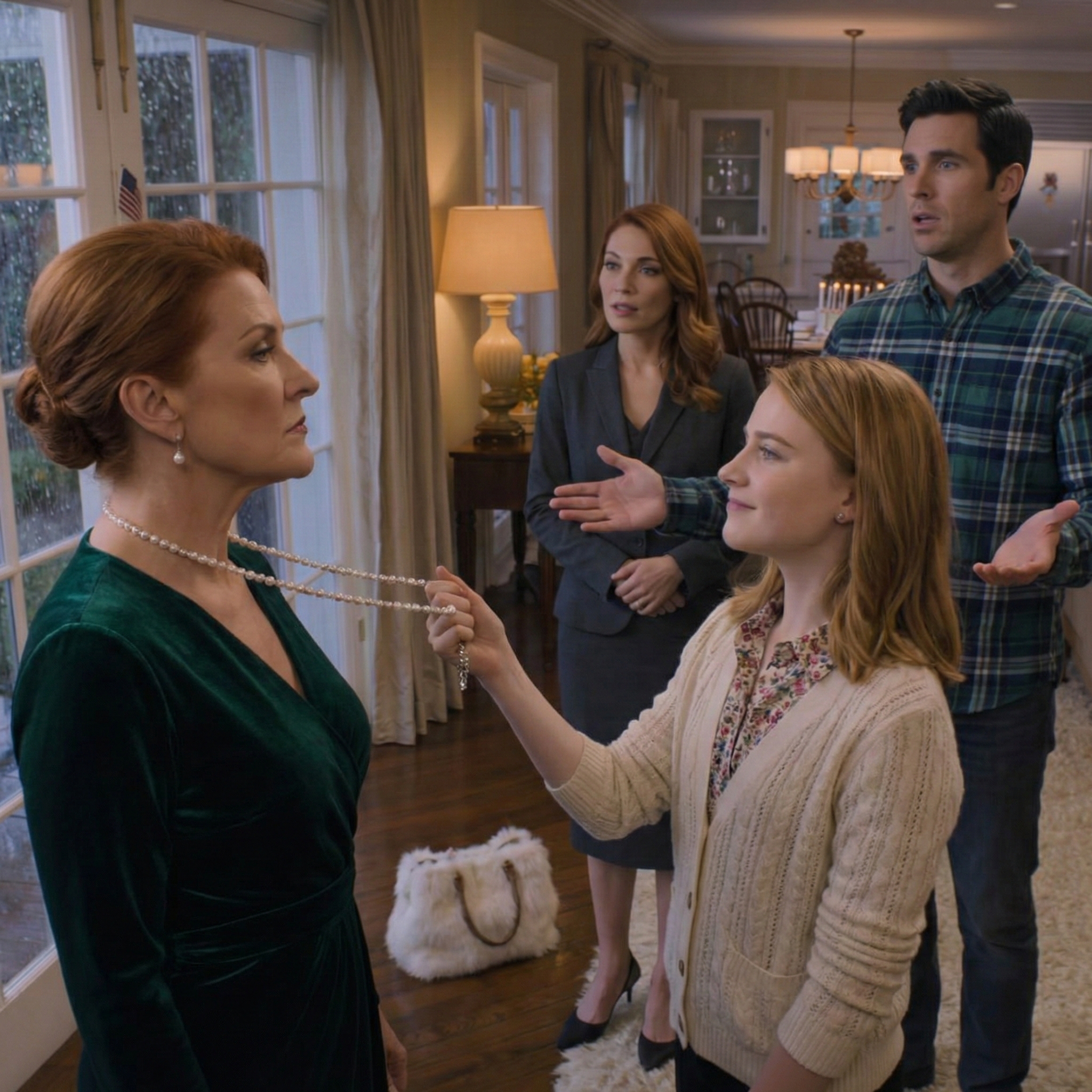 My niece smiled, tugged my grandmother’s diamond necklace, and said “If it’s real, it should hold up,” right before it snapped in the middle of my mom’s birthday party—while my sister-in-law laughed, my brother asked if it was ‘even worth much,’ and everyone moved on to cake… so I drove home with three loose stones in my palm and opened the one email thread they never knew existed.