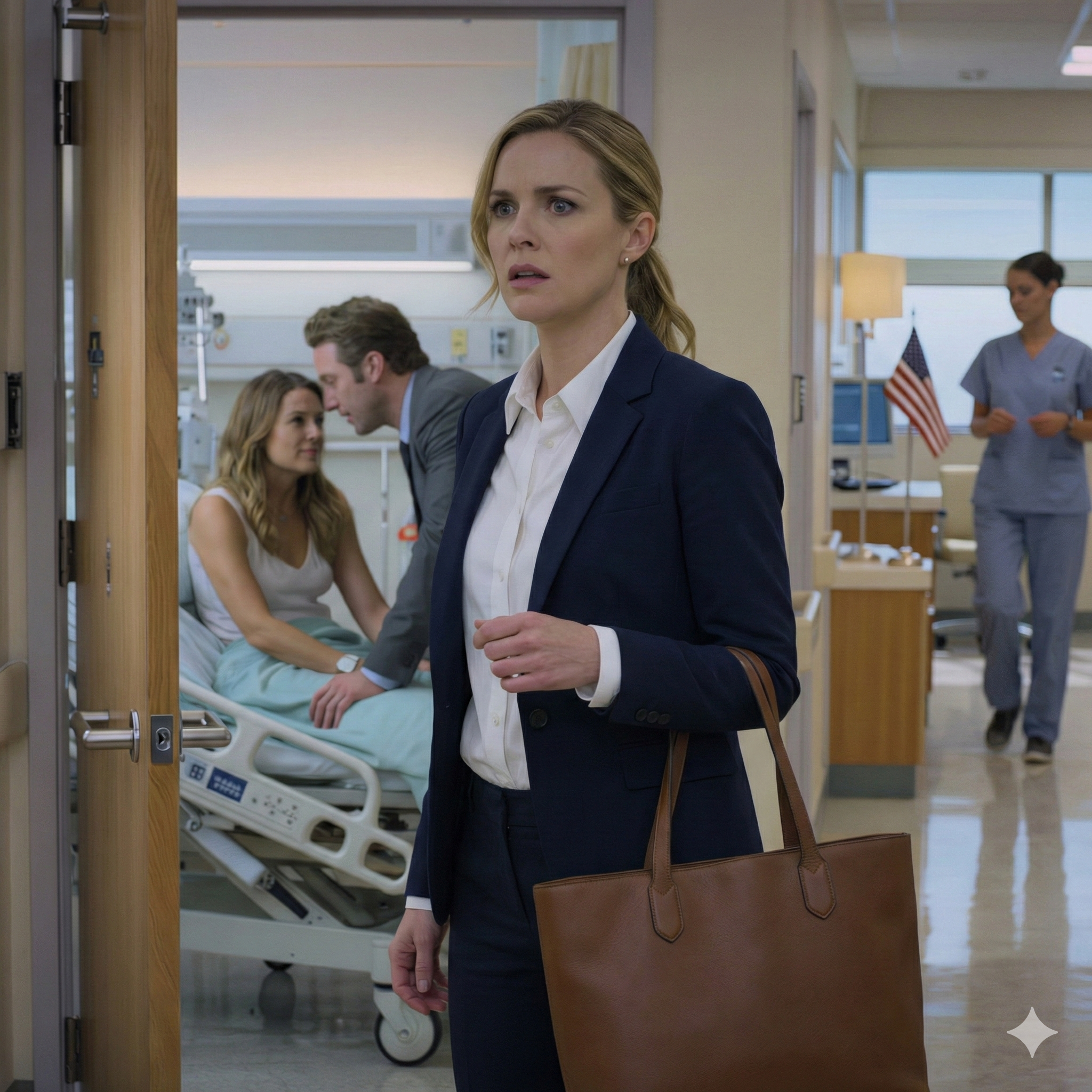 My husband swore he was on a “business trip to Valencia” — but I brought a fruit basket to a VIP hospital in Segovia, saw room 305’s door cracked open, and heard his voice laughing inside; then he called someone else “wife,” talked about draining my company’s money, shifting assets under my name, and “teaching me a lesson”… I didn’t barge in. I just pressed one button, turned my back, and walked away—the game began.