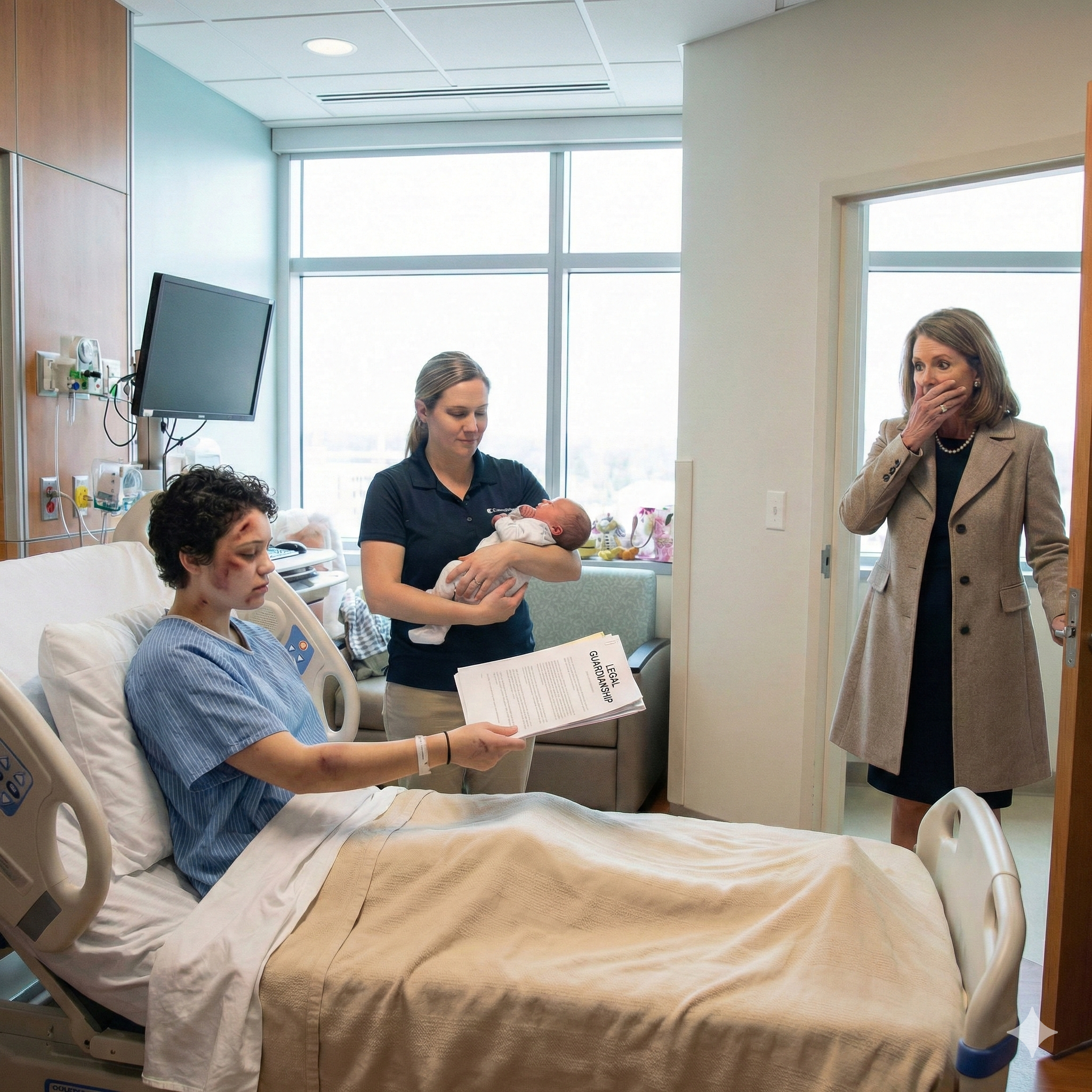 After my car accident, I called my mom, begging her to watch my 7-week-old baby. She laughed softly and said, “Your sister never needs help like this. Figure it out.” While she sipped champagne on a spa cruise, I lay in a hospital bed, signing papers, hiring a stranger to raise my child—and planning the move that would finally shut my mother up forever.