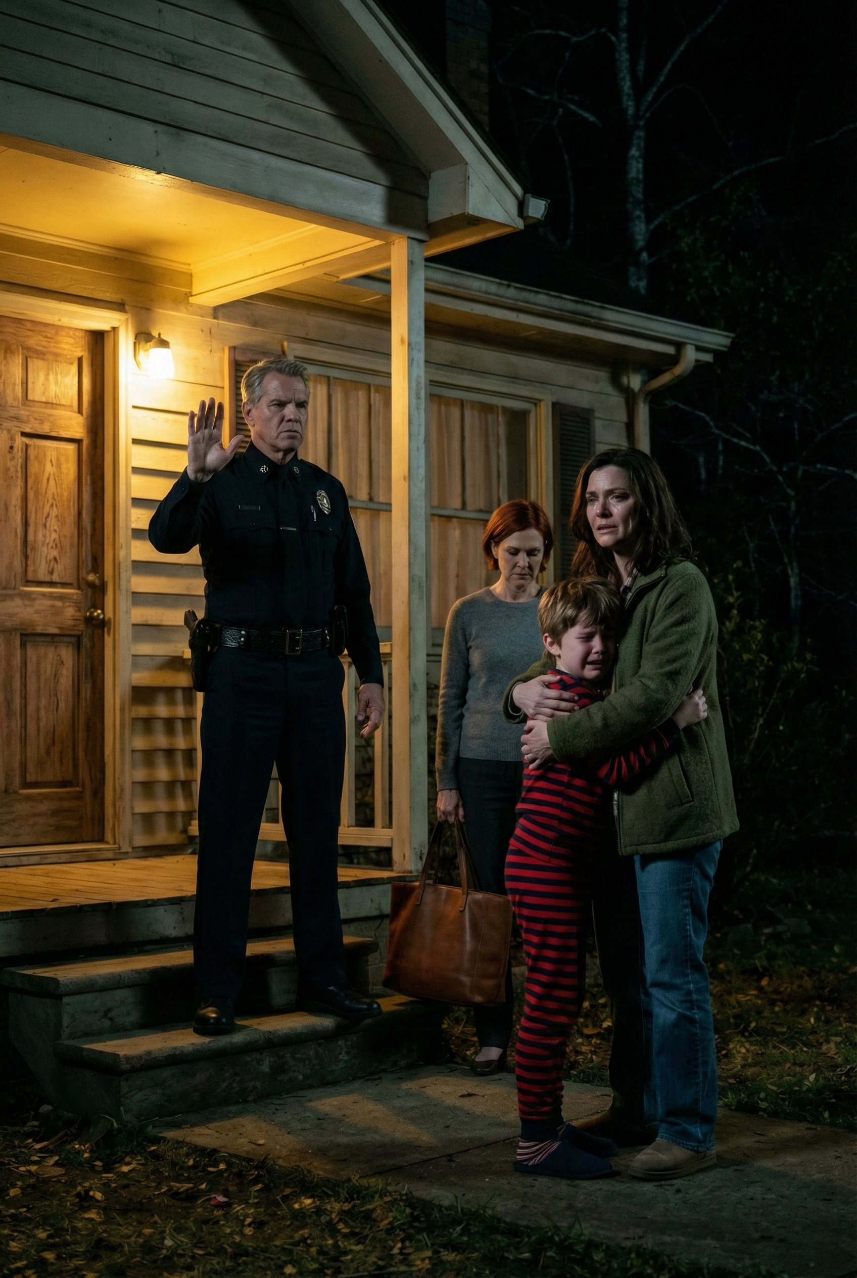 After my six-year-old went out with my parents and sister, I expected him home smiling. Instead, a police officer stood at my door, holding my crying child. “He was found alone,” the officer said quietly. I called my family in shock. My mother laughed. My sister burst out laughing. They had no idea how badly they’d crossed the line.