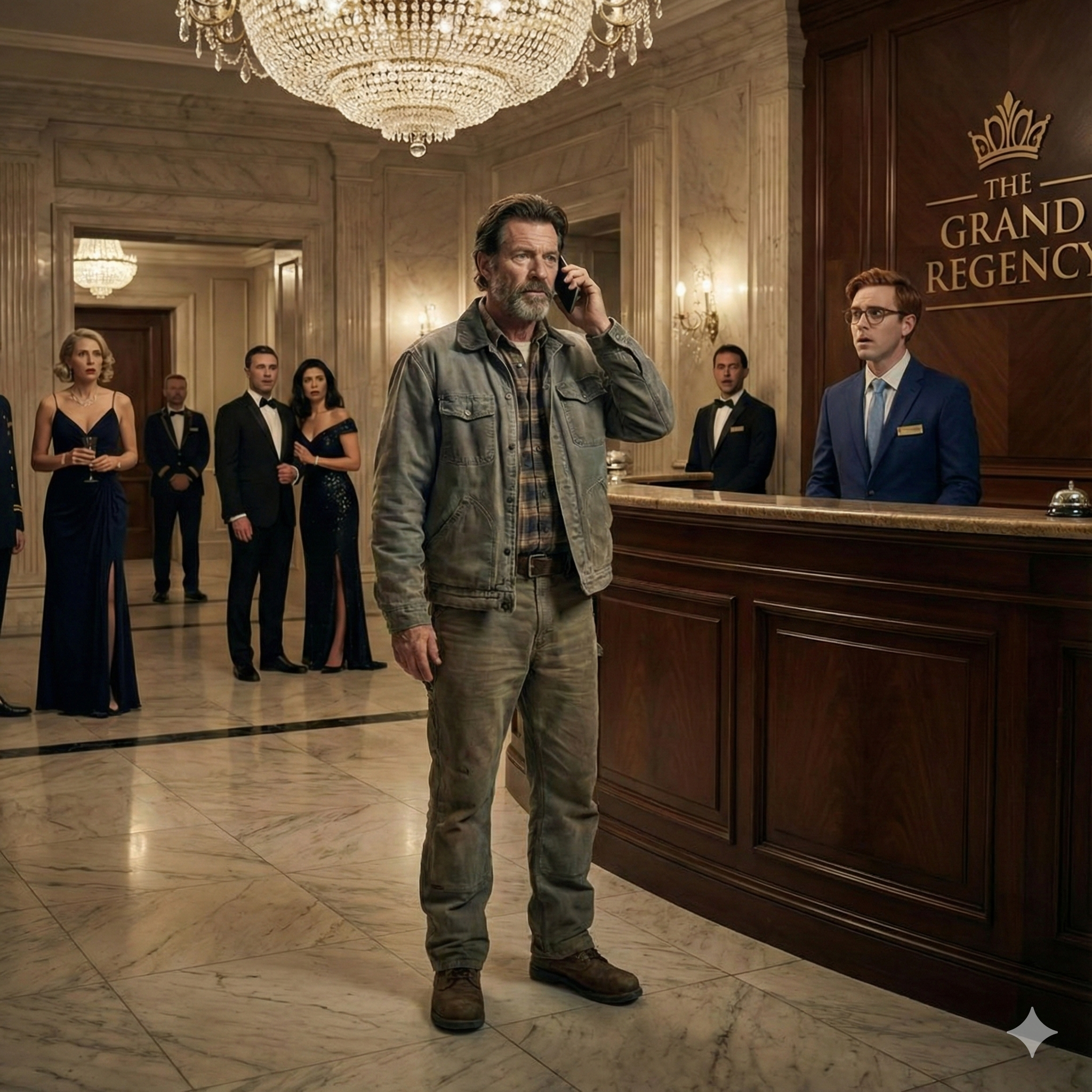 “They Threw the ‘Slipper Farmer’ Out of Chicago’s Most Luxurious Hotel—Then One Phone Call Turned Every Head in the Lobby”