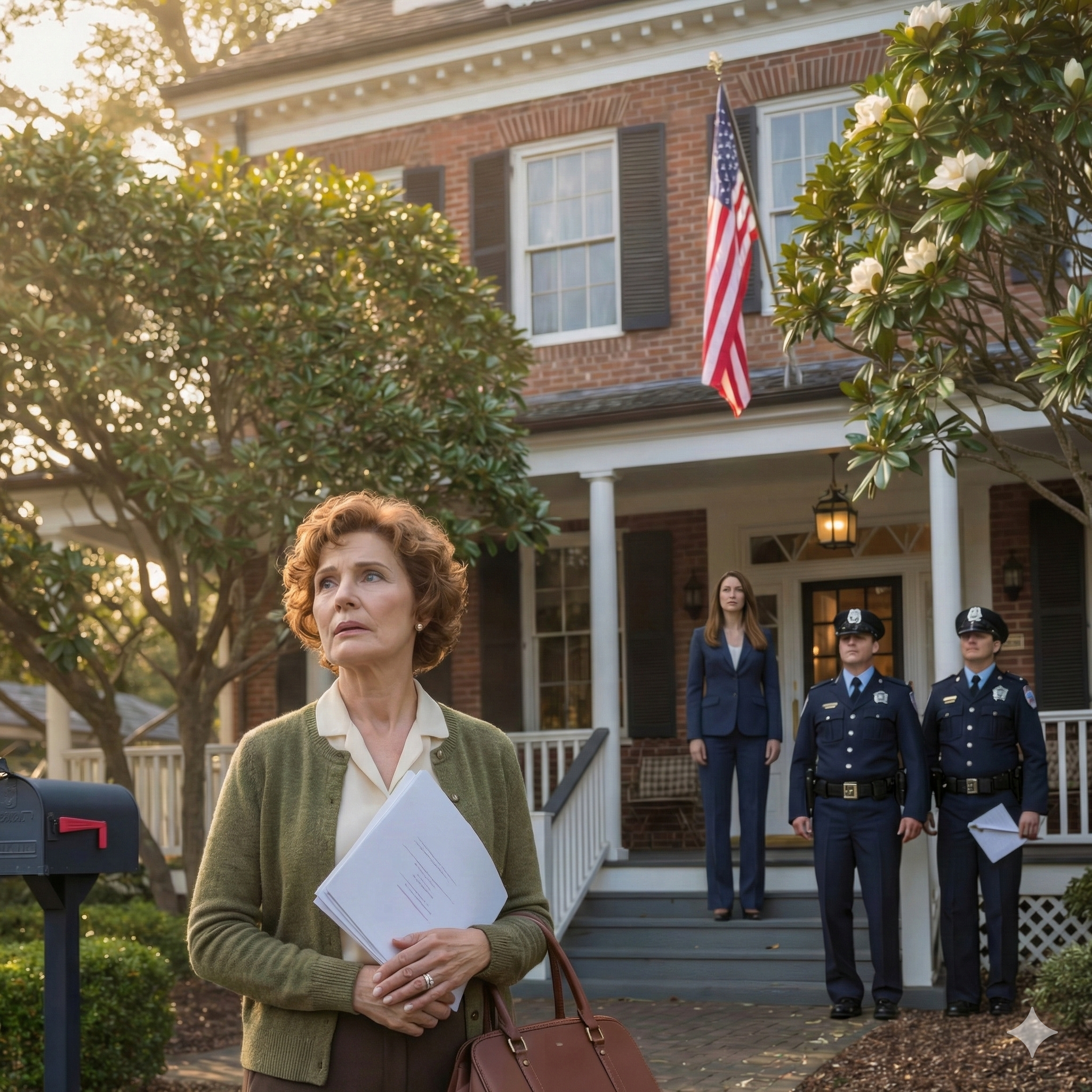 My daughter-in-law moved into my late mother’s house without knowing my name was still on the deed. She changed the locks, erased every memory, and quietly listed our family keepsakes online as if they were “shared property.” The day I walked in to retrieve paperwork, she called the police and accused me of trespassing. But one single document in my purse made the entire house go silent…