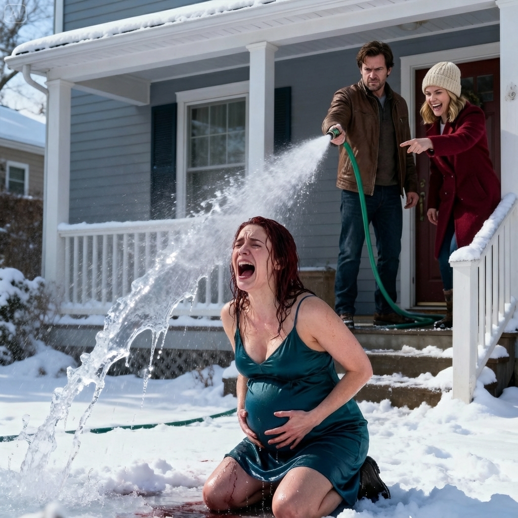 MY ABUSIVE HUSBAND FORCED ME, SEVEN MONTHS PREGNANT, TO SHOWER UNDER THE OUTDOOR FAUCET IN FREEZING WEATHER. HE WAS CONFIDENT THAT HIS CRUEL ACTIONS WOULD GO UNNOTICED. BUT HE DIDN’T KNOW THAT MY FATHER IS A BILLIONAIRE, AND THE PUNISHMENT WAS JUST BEGINNING…