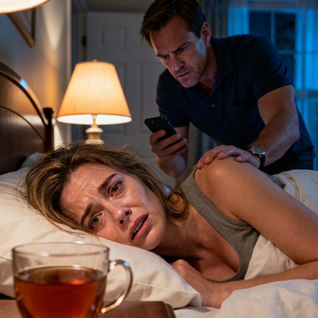 I HAD A FEELING MY HUSBAND WAS SLIPPING SLEEPING PILLS INTO MY TEA. THAT NIGHT, WHILE HE STEPPED OUT, I POURED IT DOWN THE SINK AND PRETENDED TO BE ASLEEP. WHAT HE DID NEXT MADE MY BLOOD RUN COLD…