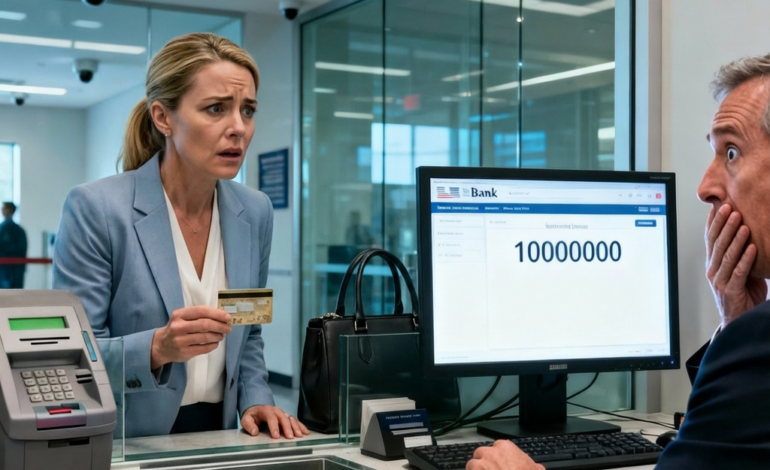 Thrown out by my husband with only $43 to my name, I searched my old belongings and found my late father’s dusty bank card. I went to the bank hoping there’d be a few dollars left… but when the teller saw the screen, his face went pale — and that moment changed my entire life.