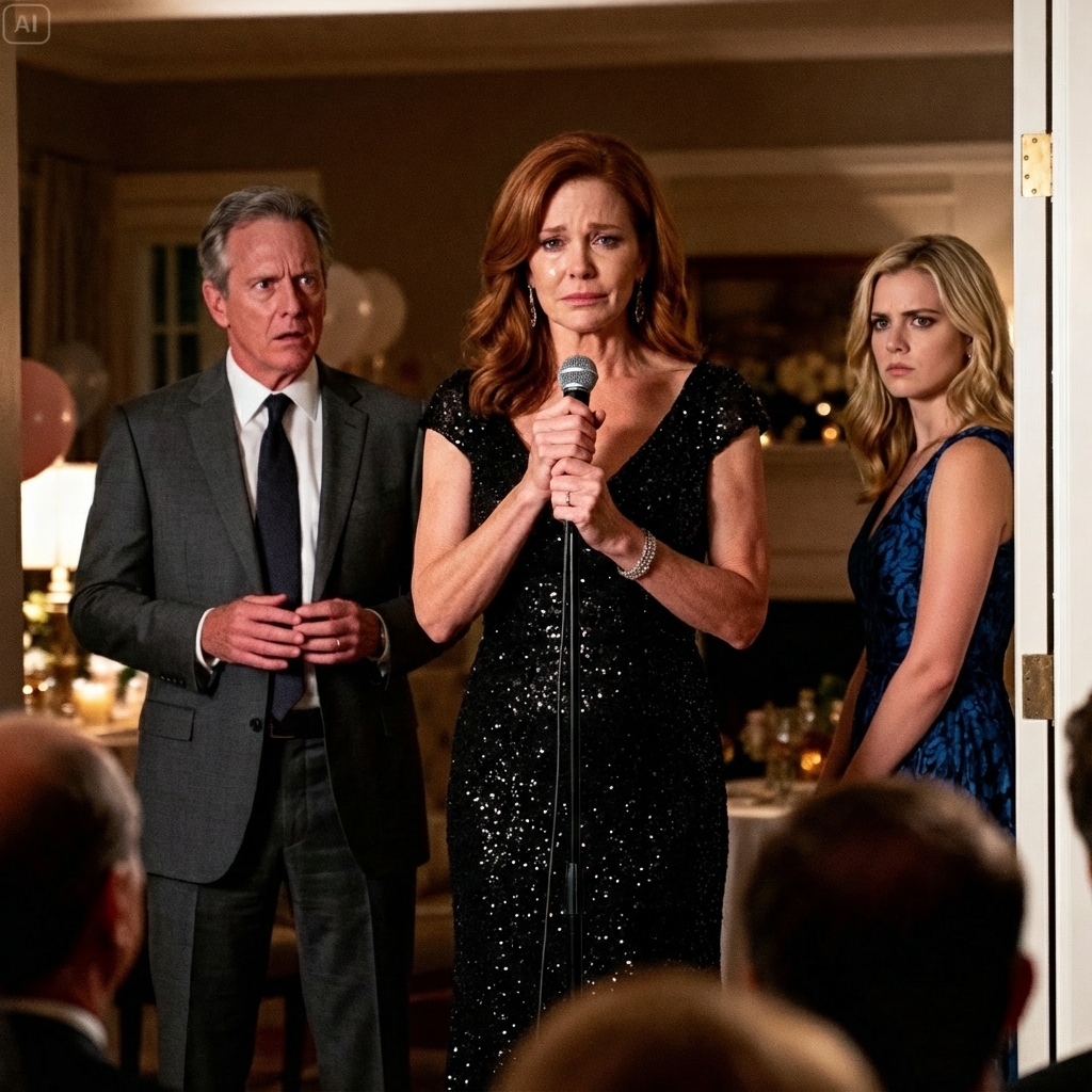 On our wedding anniversary, my husband announced in front of all guests: ’25 years is enough. I want someone younger. I want you out of the apartment tomorrow!’ He forgot that the apartment was mine. I took the microphone and said something that left him speechless.