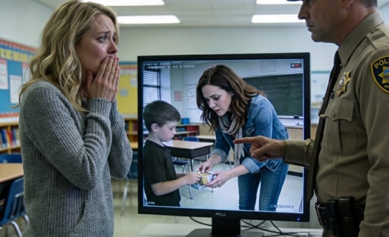 My 9-year-old son collapsed at school after being drugged. I thought my husband would help — instead, he said, “You’re the mother, handle it.” But the security footage revealed who really walked into that classroom.