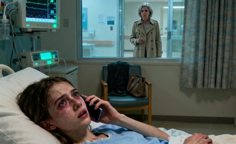 My stepdad left me alone in a hospital bed so he wouldn’t miss his vacation. When I called my real dad for help, my mom panicked. Then CPS walked in—and everything changed.