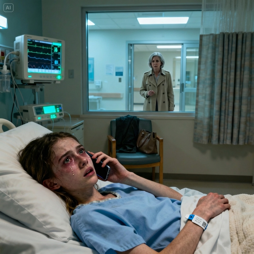 My stepdad left me alone in a hospital bed so he wouldn’t miss his vacation. When I called my real dad for help, my mom panicked. Then CPS walked in—and everything changed.