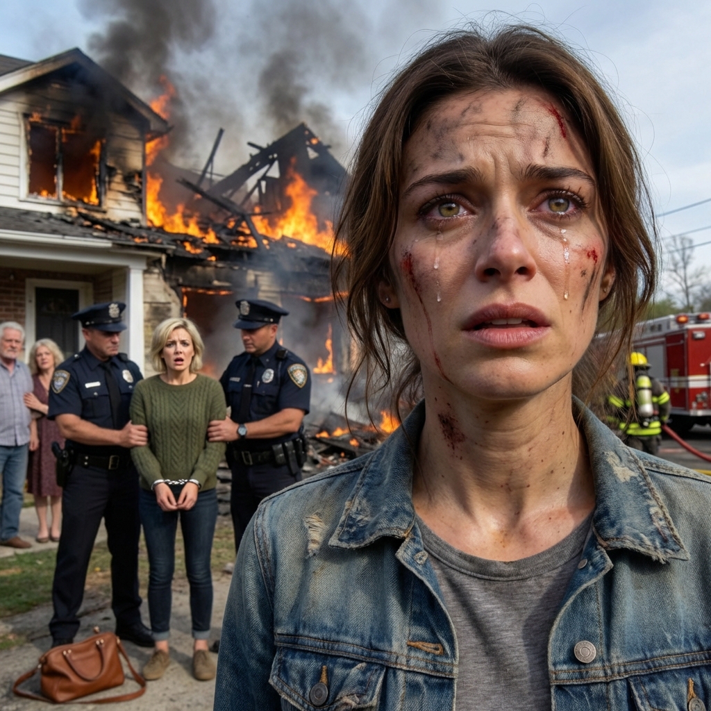 My sister set my house on fire after I refused to give it to her. My parents begged me to forgive her, but I let the police arrest her anyway.