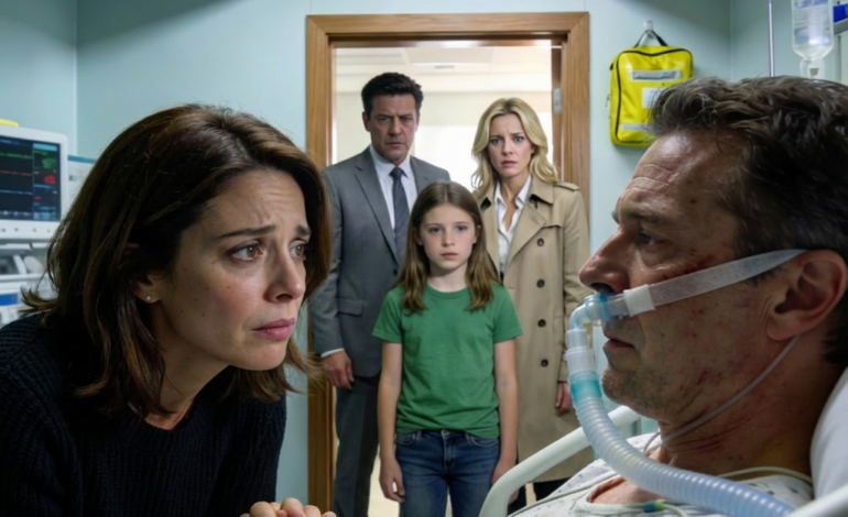 My husband collapsed suddenly and was rushed to the ICU. At the hospital, a nurse stopped me and said, “Please… bring your daughter here immediately.” Without understanding why, I held my nervous daughter’s hand and entered the room. And what we saw there left me speechless.