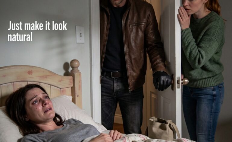 As I lay dying in my room, my sister quietly left the door ajar for a stranger to walk in. I couldn’t move. I heard footsteps… and her whisper, “just make it look natural”. But what happened next—who stepped into that doorway… changed everything.