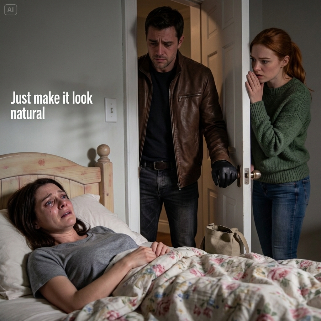 As I lay dying in my room, my sister quietly left the door ajar for a stranger to walk in. I couldn’t move. I heard footsteps… and her whisper, “just make it look natural”. But what happened next—who stepped into that doorway… changed everything.