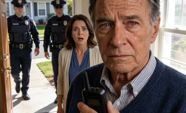 My daughter-in-law told me my only son was dead, then gave me 3 days to get out. She thought I was just a grieving old man. I pretended to cry, but I was secretly recording everything… The police arrived.