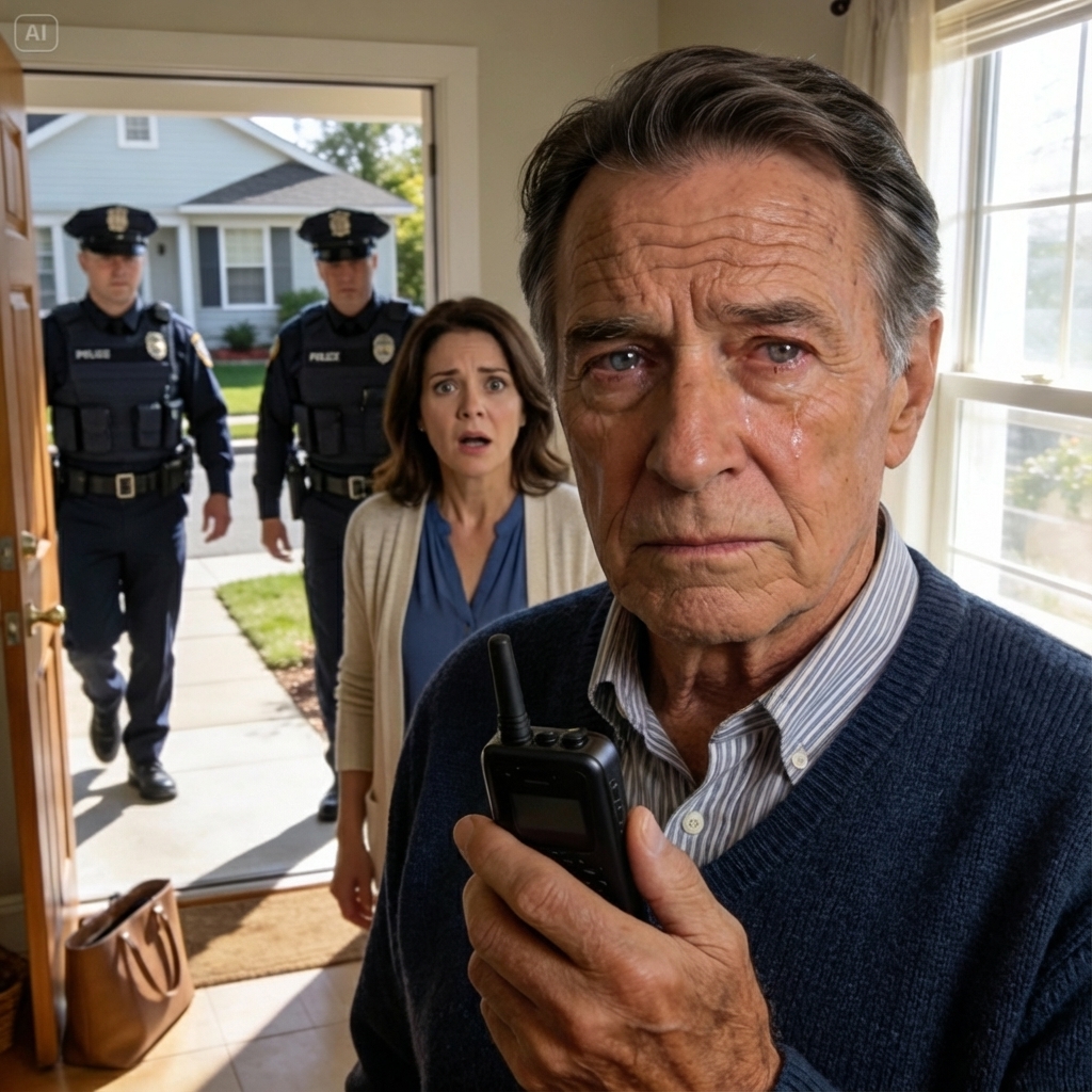 My daughter-in-law told me my only son was dead, then gave me 3 days to get out. She thought I was just a grieving old man. I pretended to cry, but I was secretly recording everything… The police arrived.