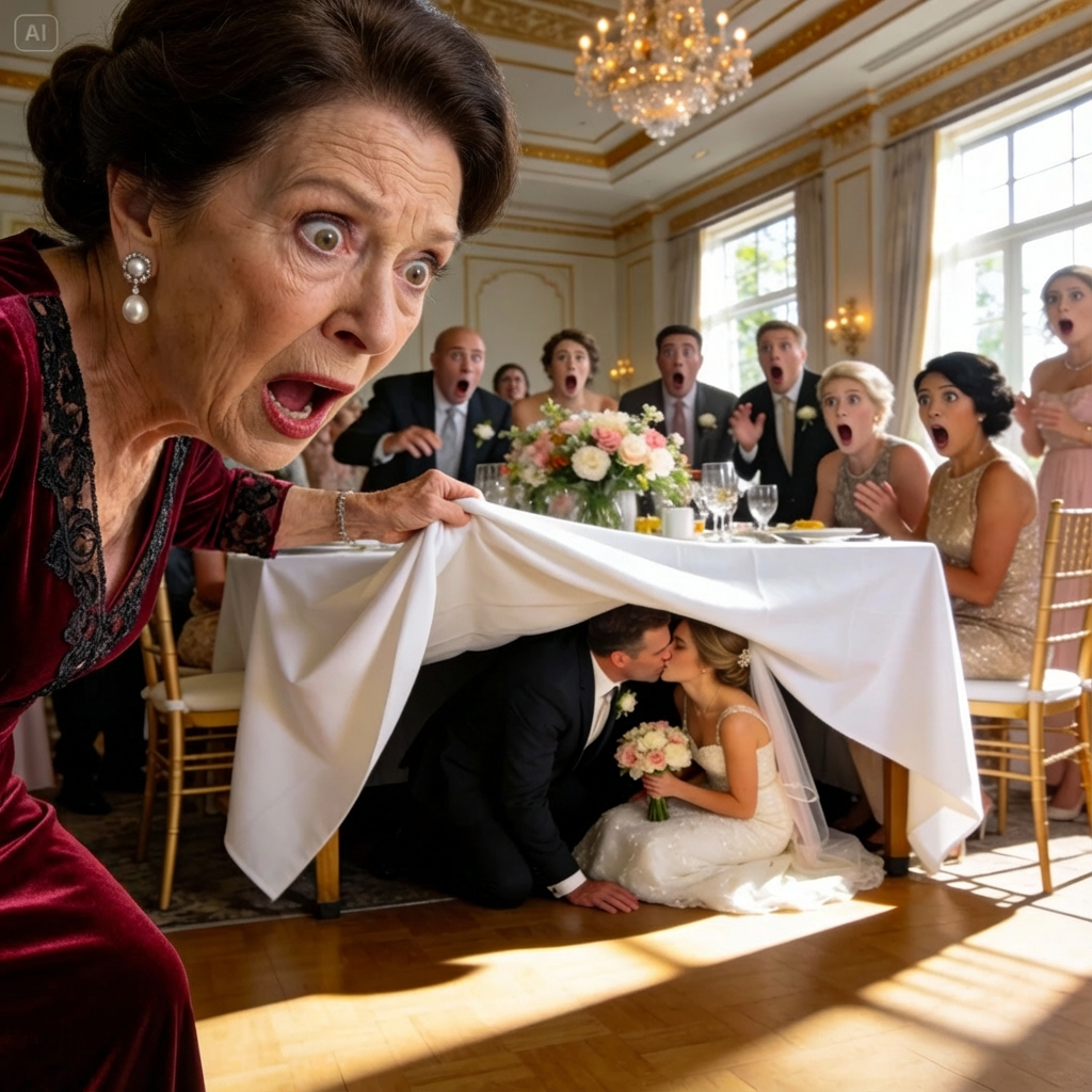 I was sitting quietly with my 5 year old grandson at my son’s second wedding when he suddenly gripped my hand and whispered “Grandma, I want to leave now.” I asked what was wrong and he replied, trembling, “Haven’t you looked under the table?”