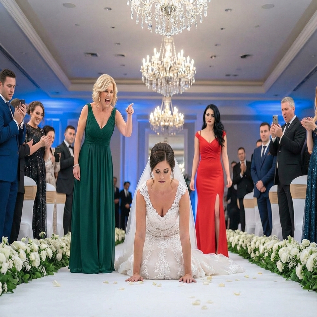 “Get on your knees or the wedding ends now.”Mother-In-Law Forced Pregnant Bride To Crawl Down Aisle To Please Mistress — Groom Watched Coldly