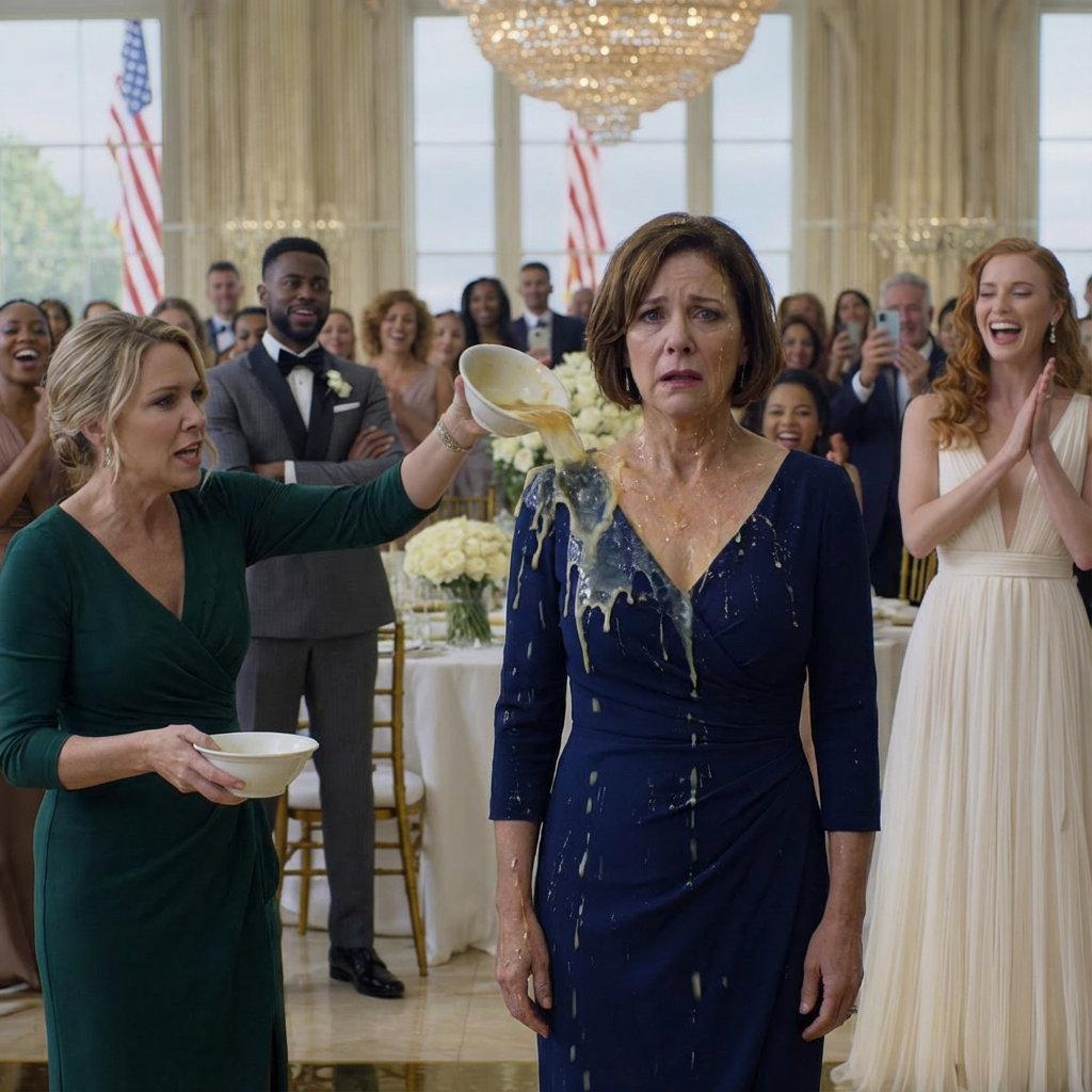 “During dinner, my son’s mother-in-law splashed a bowl of hot soup in my face and laughed: ‘You poor trash—you deserve that!’ My daughter-in-law chimed in, ‘Mom’s right.’ My son just stood there with his arms crossed, watching. I didn’t say a word. I simply wiped my burning face and walked out. But before I left, I made one quick phone call… And what happened next was something they would never forget.”