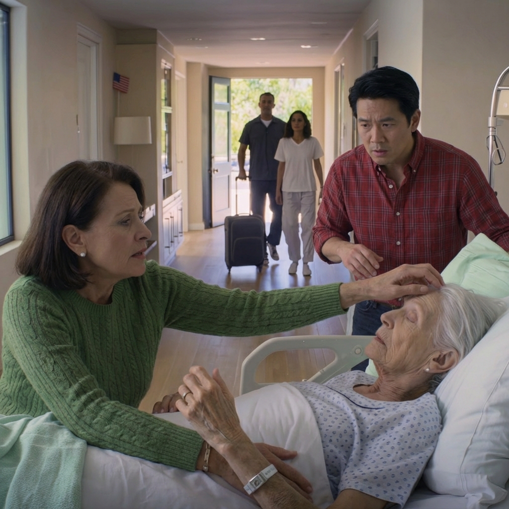 My son and his wife went on a trip, leaving me to care for her mother, who was “in a coma” after an accident. As soon as they left, she opened her eyes and whispered something that made my spine freeze…