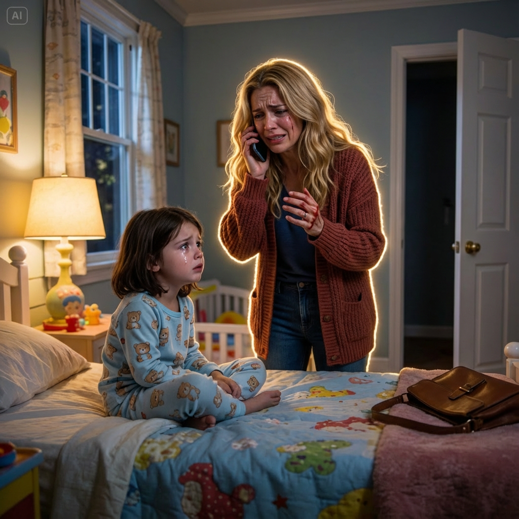 My husband’s 5-year-old daughter barely ate after moving into our home, repeating “sorry mom… i’m not hungry” each night while her food stayed untouched, and my husband kept saying she’d get used to it, until one night during his business trip she said “mom… i need to tell you something,” and i didn’t hesitate before calling the police right away.