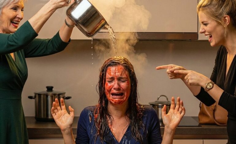 “It was just an accident”.Husband’s Mom Threw Boiling Soup on His Pregnant Wife to Impress the Mistress — What Unfolded Afterw