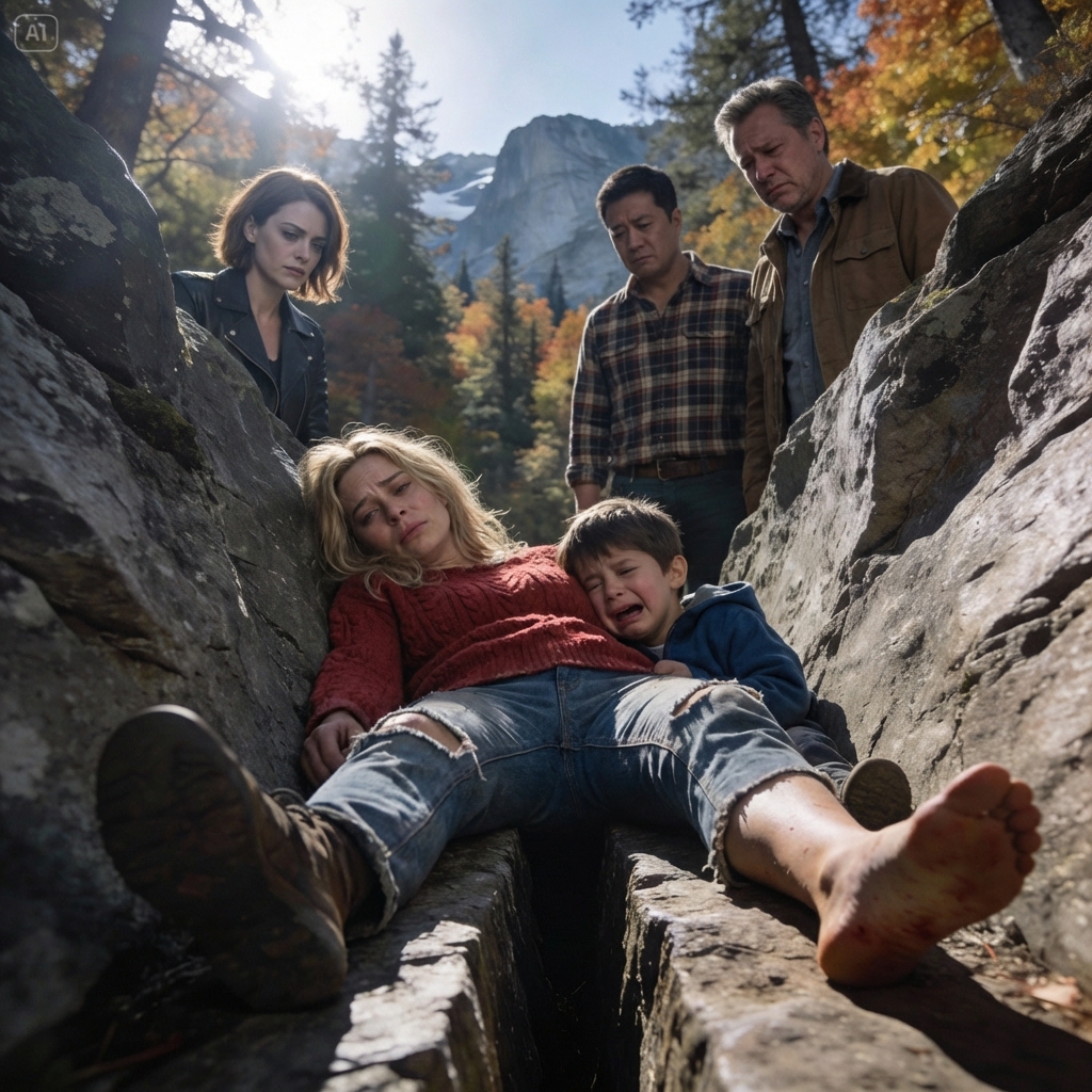 We went hiking with my family that day. out of nowhere, my parents and sister pushed me and my six-year-old son off a cliff. i was broken on the ground when my son whispered, “mom… don’t move yet.” we stayed still, pretending to be dead, and once they were gone, he told me what my sister had said, leaving me frozen in fear.