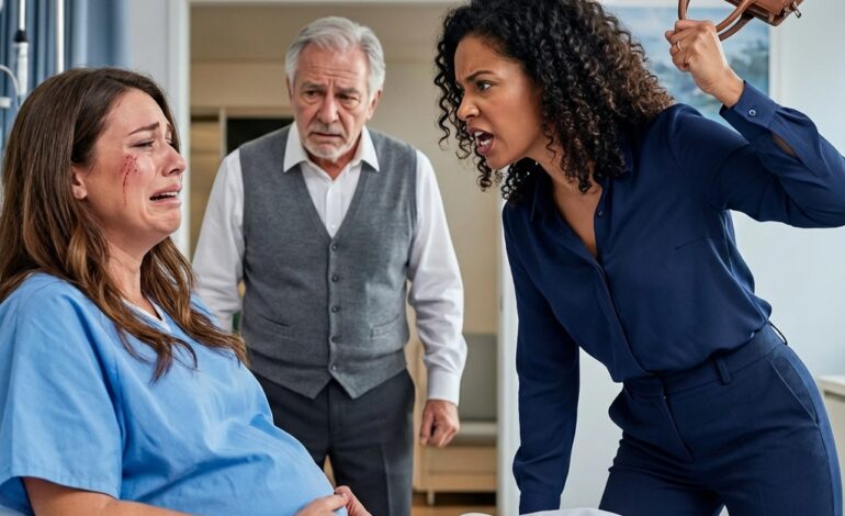 “If you disappear, this baby disappears with you.”…Mistress Brutally Beats Pregnant Wife Using a Belt in Her Hospital Bed — What Her Father Does Next I