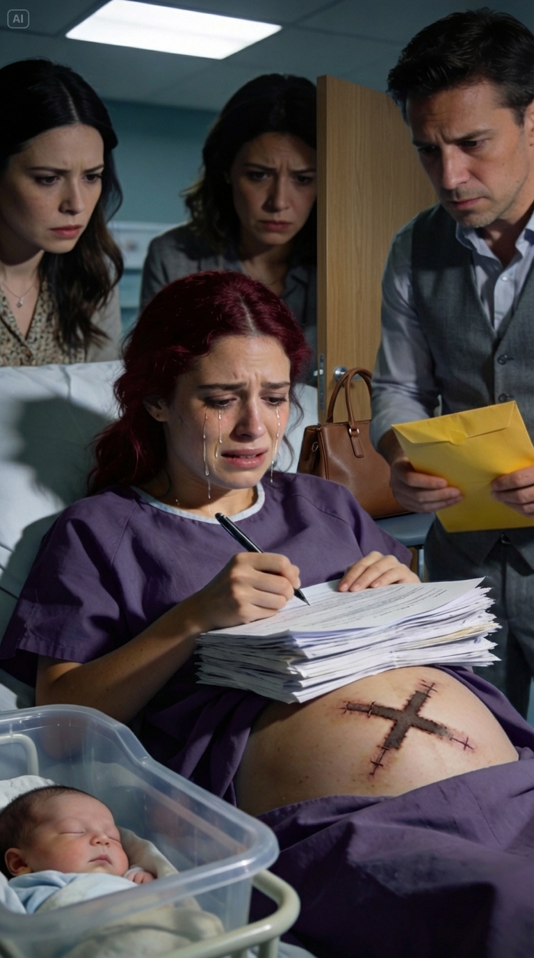 Fresh from the operating room, I hadn’t even held my baby yet when my husband threw divorce papers at me and complained about my ruined body.