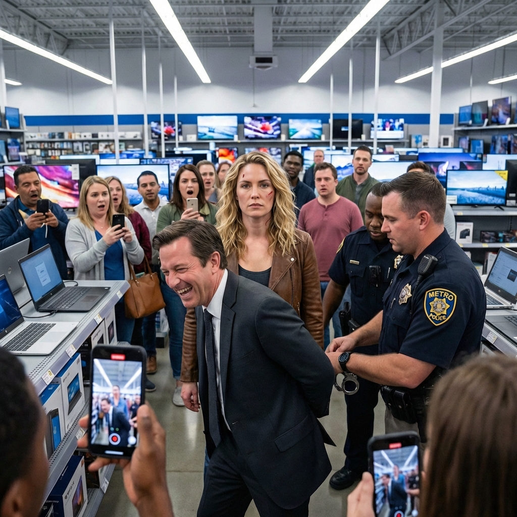 “My husband slapped me so hard the whole store fell silent.” That was the moment I realized this wasn’t just humiliation—it was a public execution of my dignity. People laughed. Phones were pulled out. “Know your place,” he sneered, pulling me toward the door. I stood up, looked him straight in the eye, and calmly said, “You just ruined your own life.” He laughed… without knowing who I really was.