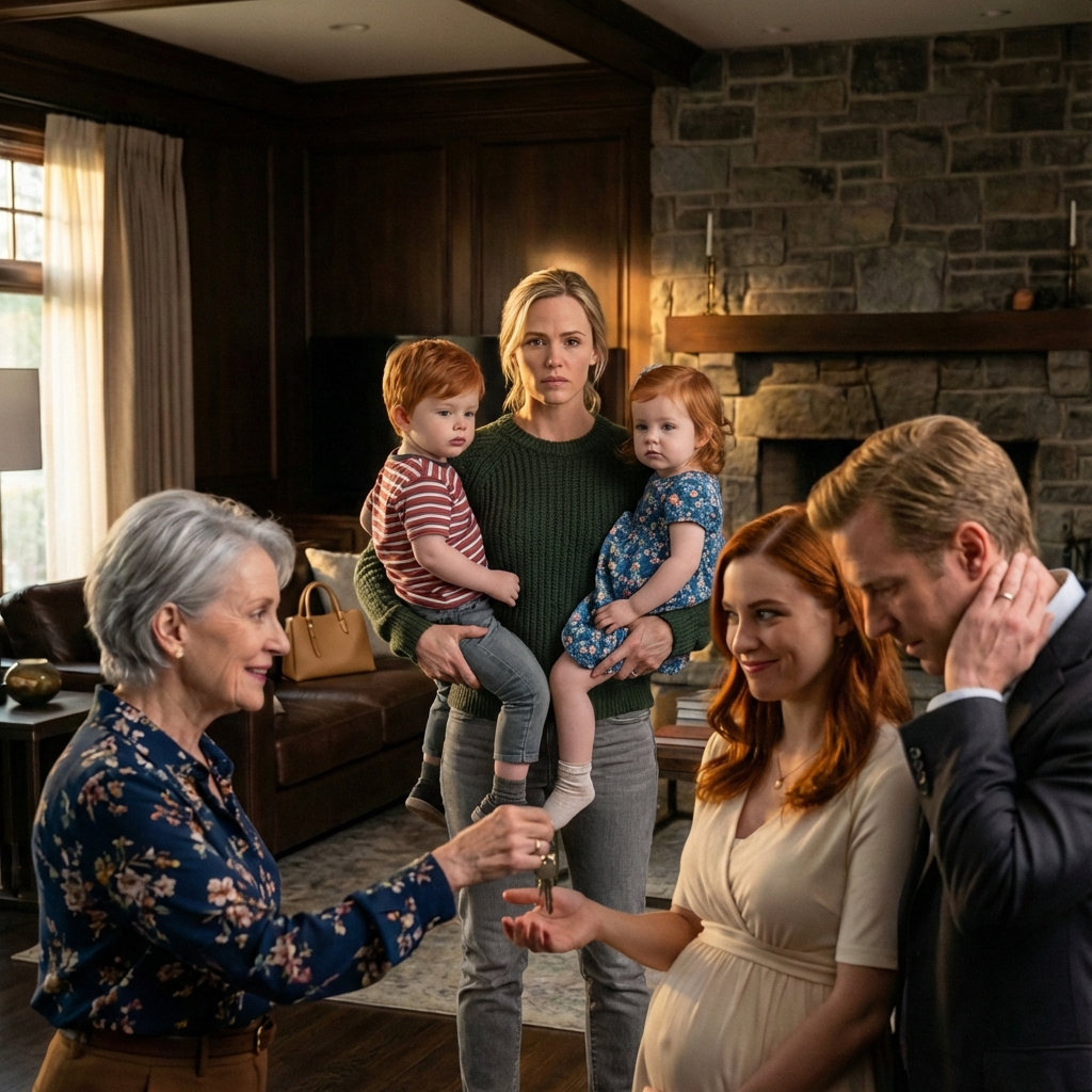 I watched my mother-in-law hand my house keys to my husband’s pregnant mistress and smile, saying, ‘She deserves it more than you.’ I didn’t scream. I didn’t cry. I just held my children tighter and nodded. What none of them knew—what made this moment deadly quiet—was that I owned the company paying for their entire lifestyle. And that smile? It would haunt them forever.