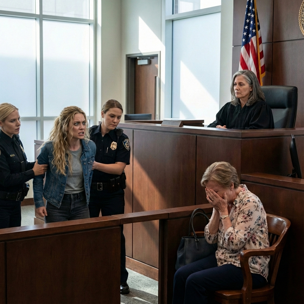 I never told my parents I was a federal judge. To them, I was still the “dropout failure,” while my sister was the golden child. Then she took my car and committed a hit-and-run. My mother grabbed my shoulders, screaming, “You have no future anyway! Say you were driving!” I stayed calm and asked my sister quietly, “Did you cause the accident and flee?” She snapped back, “Yes, I did. Who would believe you? You look like a criminal.” That was enough. I pulled out my phone. “Open the court,” I said. “I have the evidence.”