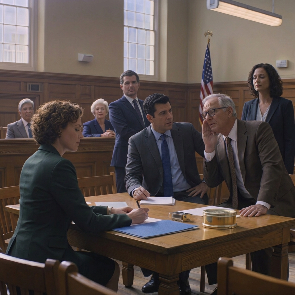 At the county courthouse, my husband demanded the house, the cars, and the company I helped build, then leaned toward me and murmured, “Make this easy.” He didn’t notice the blue binder my lawyer set down, or the way his mother smiled like she’d already won. Now his girlfriend paces the hallway, the judge is reaching for the final page, and one quiet sentence is about to turn his victory into something else.