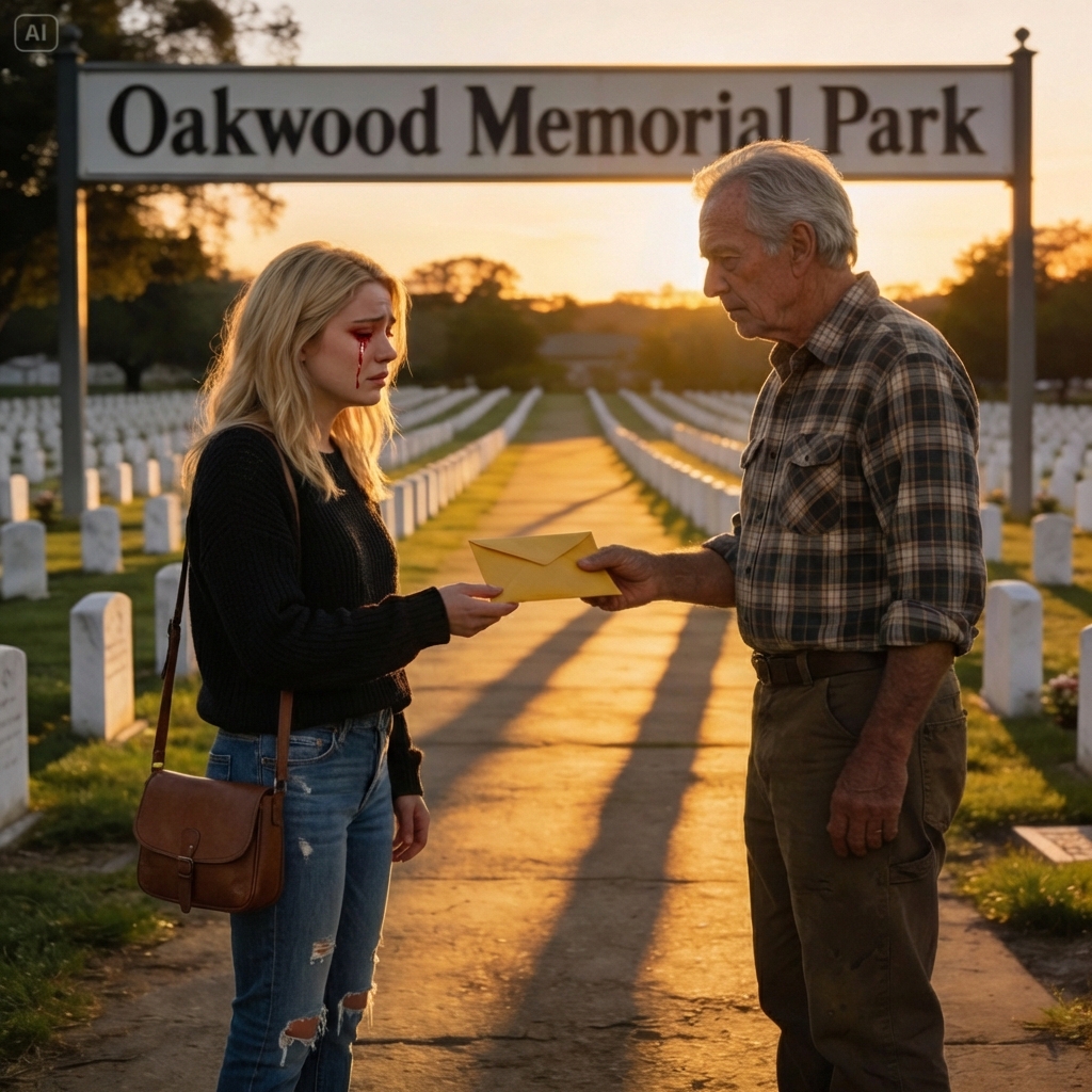 When i was finally free from prison, i went to my father’s house, but my stepmother coldly told me my father had been buried a year ago and that they lived there now, shocked, i went to the cemetery to find his grave, but the gravedigger stopped me and said it wasn’t there and that my father had left something for me, causing me to freeze.