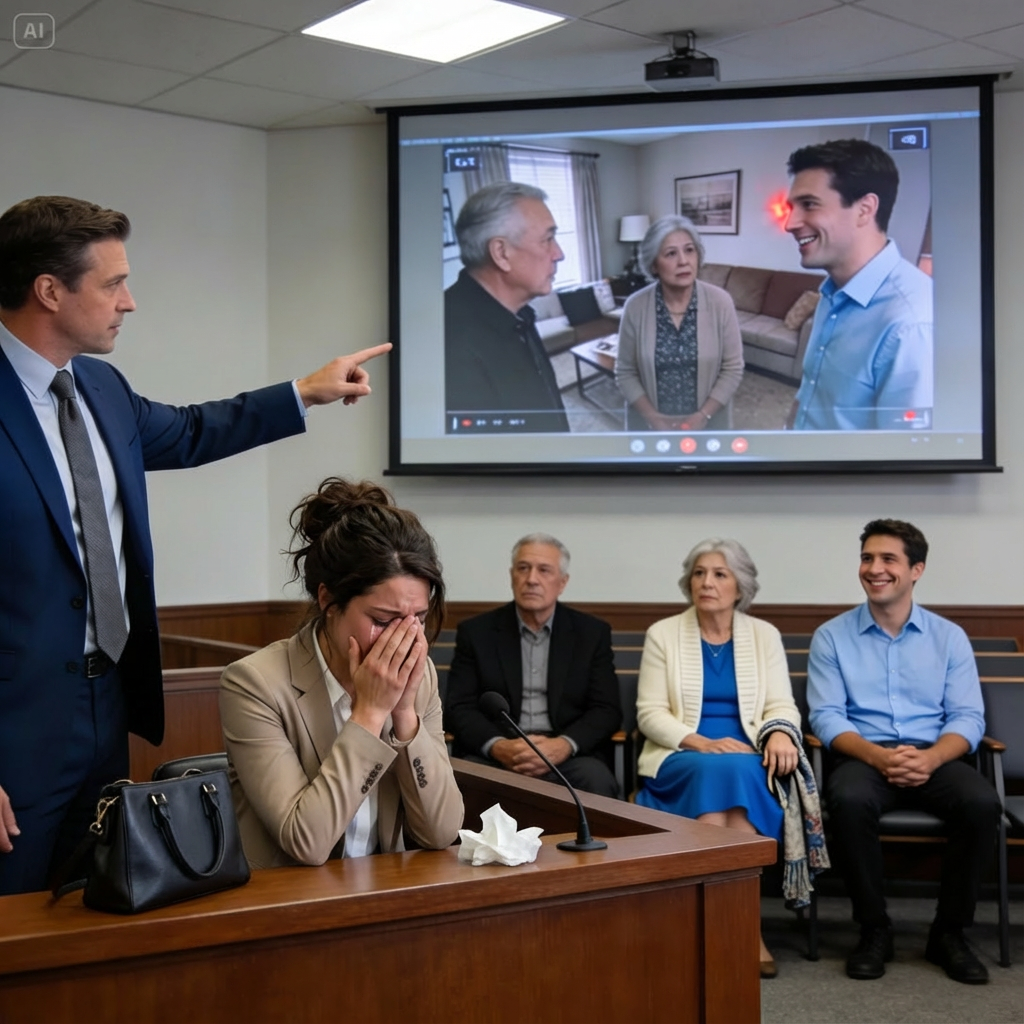 My family sat in court trying to have me committed—my father looked confident, my brother smirked… then my lawyer played one video and my father froze while my mother whispered, ‘Oh no…’.