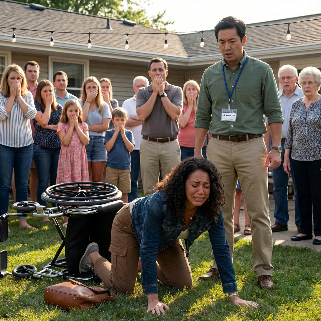 My brother pushed me out of my wheelchair at our family reunion. ‘Stop faking for attention.’ Everyone laughed as I lay on the ground. What they didn’t know was that my doctor was standing right behind them. He cleared his throat and said five words that ended everything.