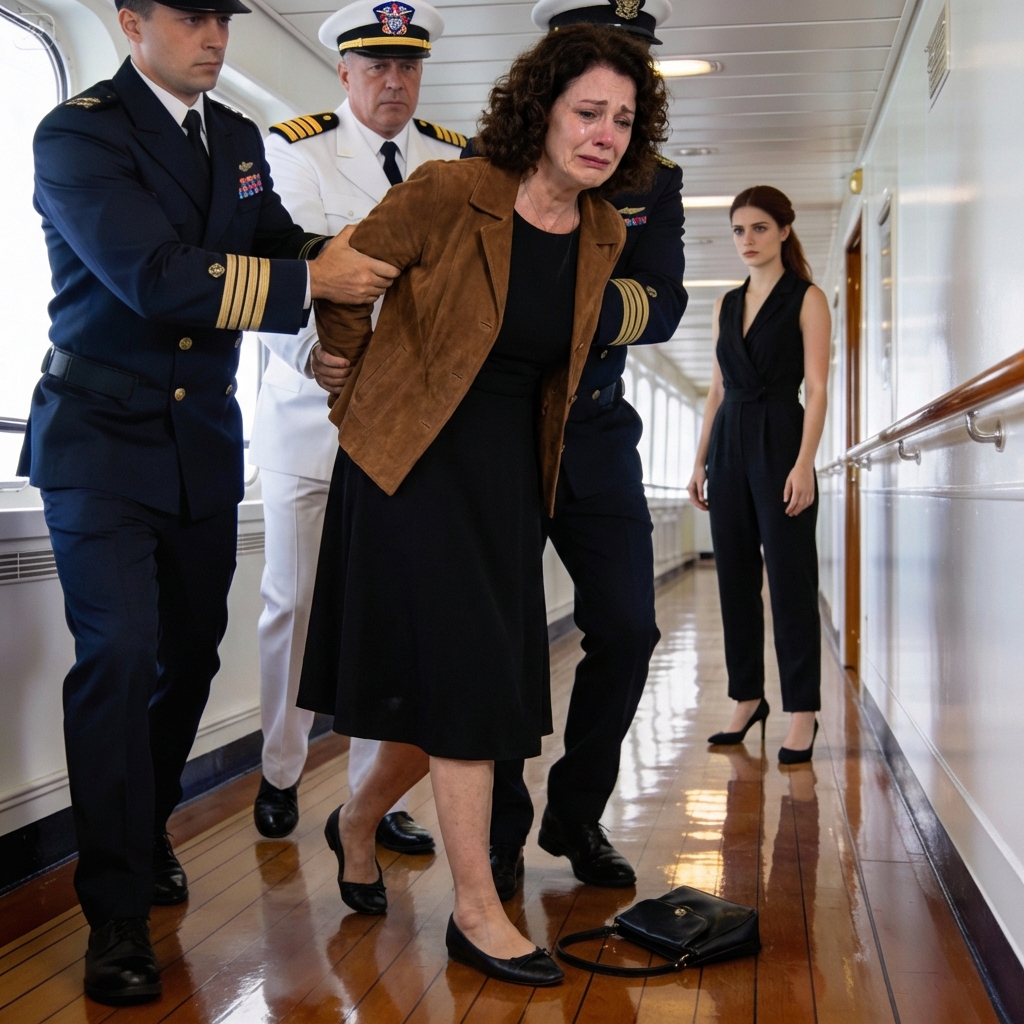 On the cruise, my mother smirked and said, “I canceled your flight home—figure it out yourself.” I was about to walk away in silence… until the captain showed up and said she committed fraud.