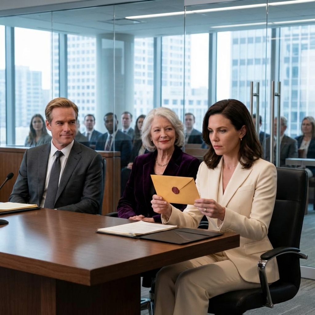 AT THE DIVORCE HEARING, MY HUSBAND LOOKED PROUD. “YOU’LL NEVER TOUCH MY MONEY AGAIN.” HIS MISTRESS SAID, “THAT’S RIGHT, SWEETHEART.” HIS MOTHER SMILED. “SHE DOESN’T DESERVE A CENT.” THE JUDGE OPENED MY LETTER, SCANNED IT, THEN LAUGHED HARD. HE SAID QUIETLY, “OH, THIS IS GOOD.” THEY LOOKED TERRIFIED.