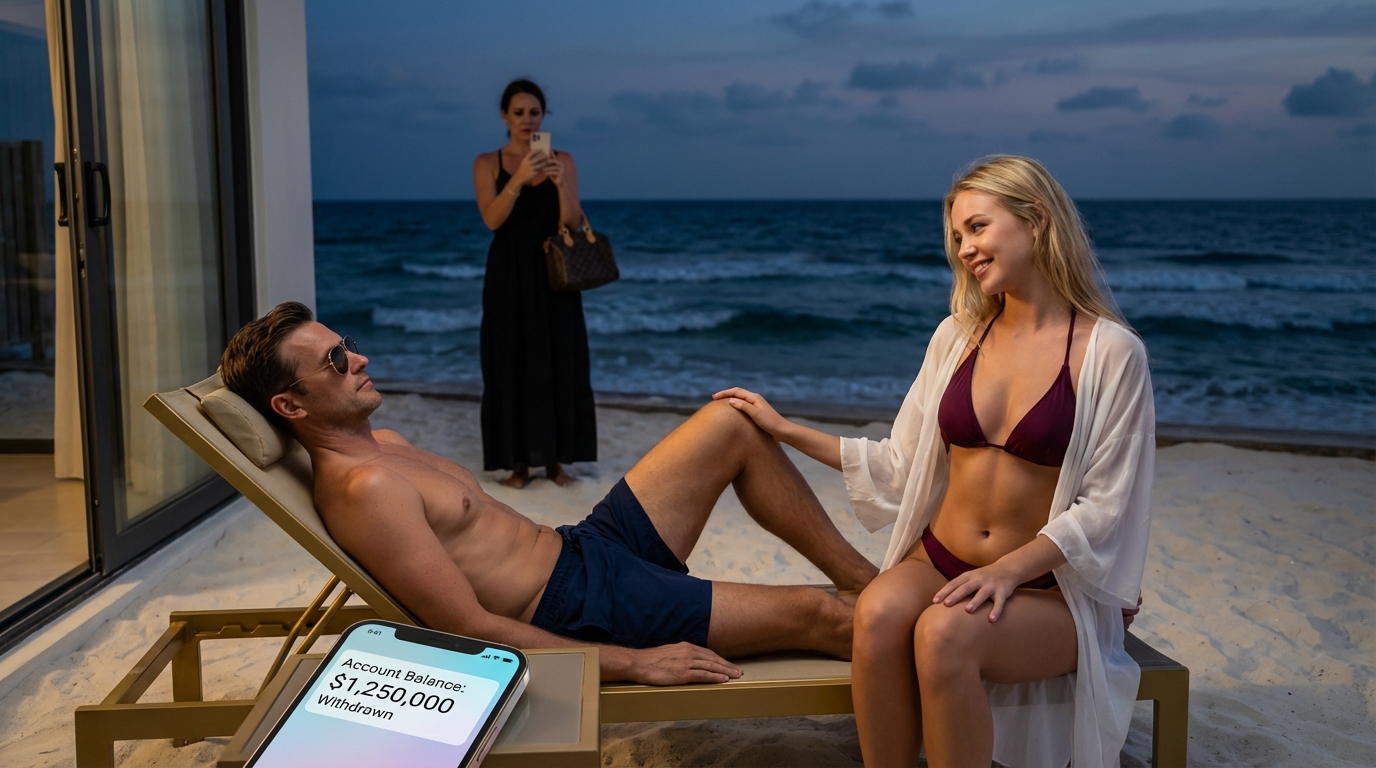 They laughed when I discovered my husband and stepsister spent $750,000 of my money on a beach vacation. I didn’t yell. I didn’t cry. I said nothing. Now they’re begging, shouting, and asking what I did to ruin them.